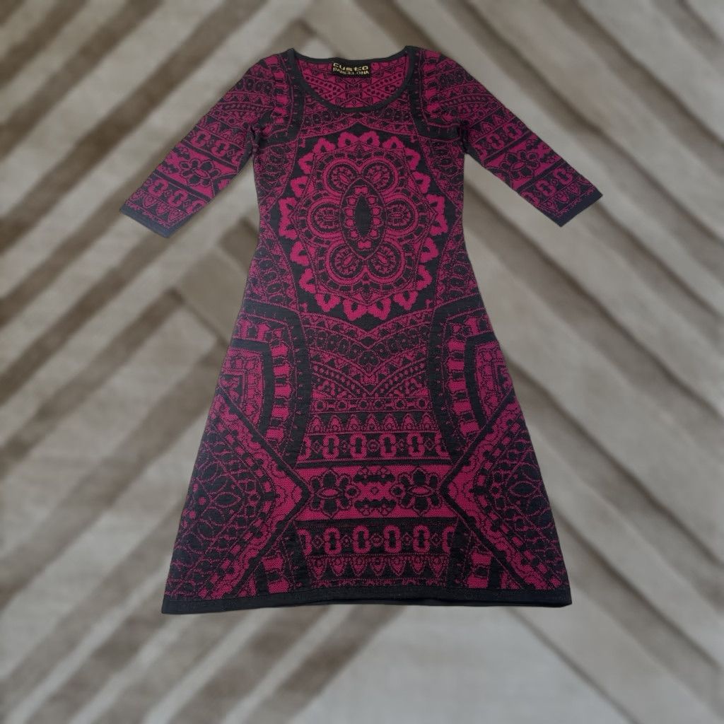Custo Barcelona VINTAGE Custo Barcelona Geometric Dress Knit Multicoloured Bodycon Womens Medium Size M / US 6-8 / IT 42-44 - 1 Thumbnail