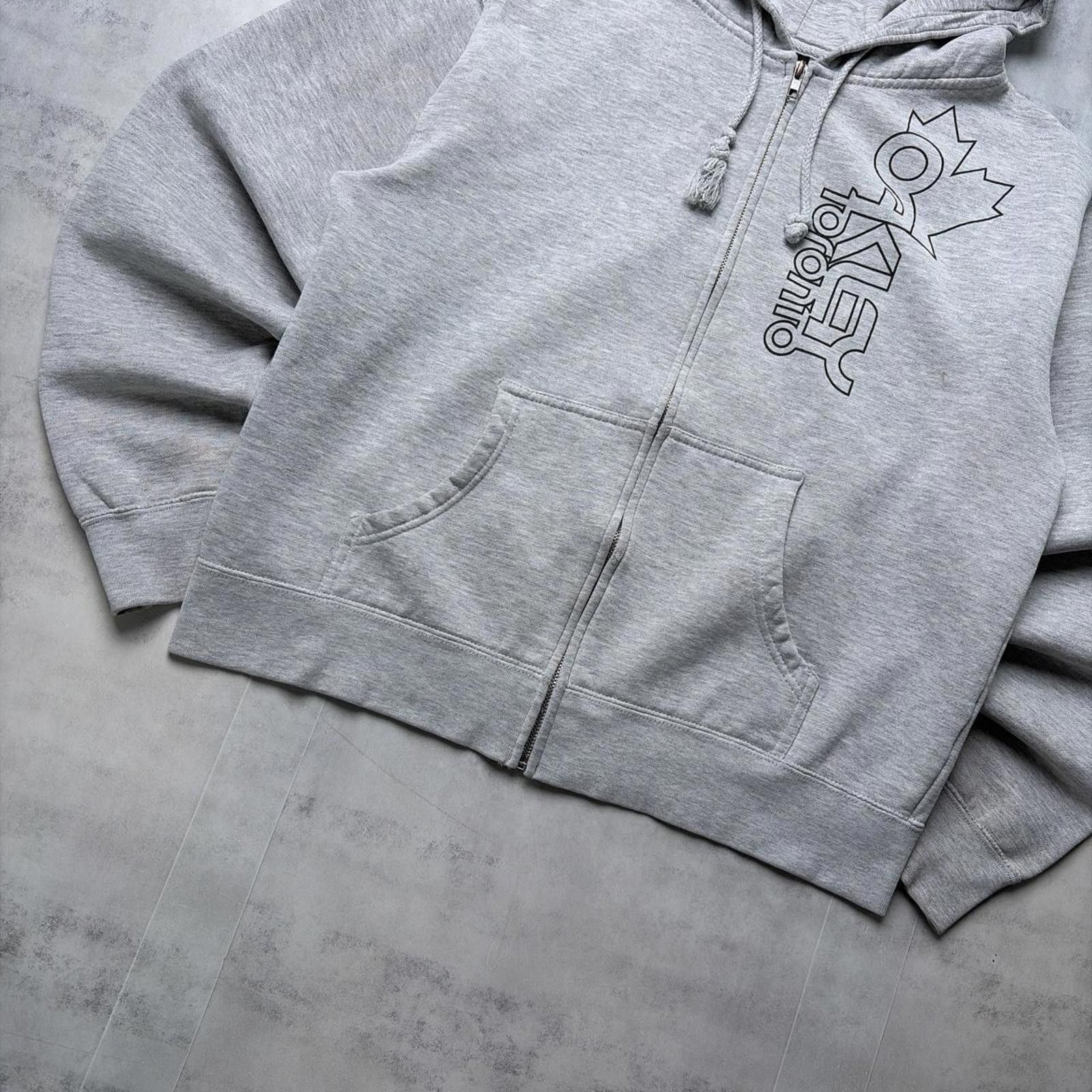 Oakley Y2K Grey Oakley Toronto Grunge Skater Zip Up Hoodie Size L / US 10 / IT 46 - 3 Thumbnail