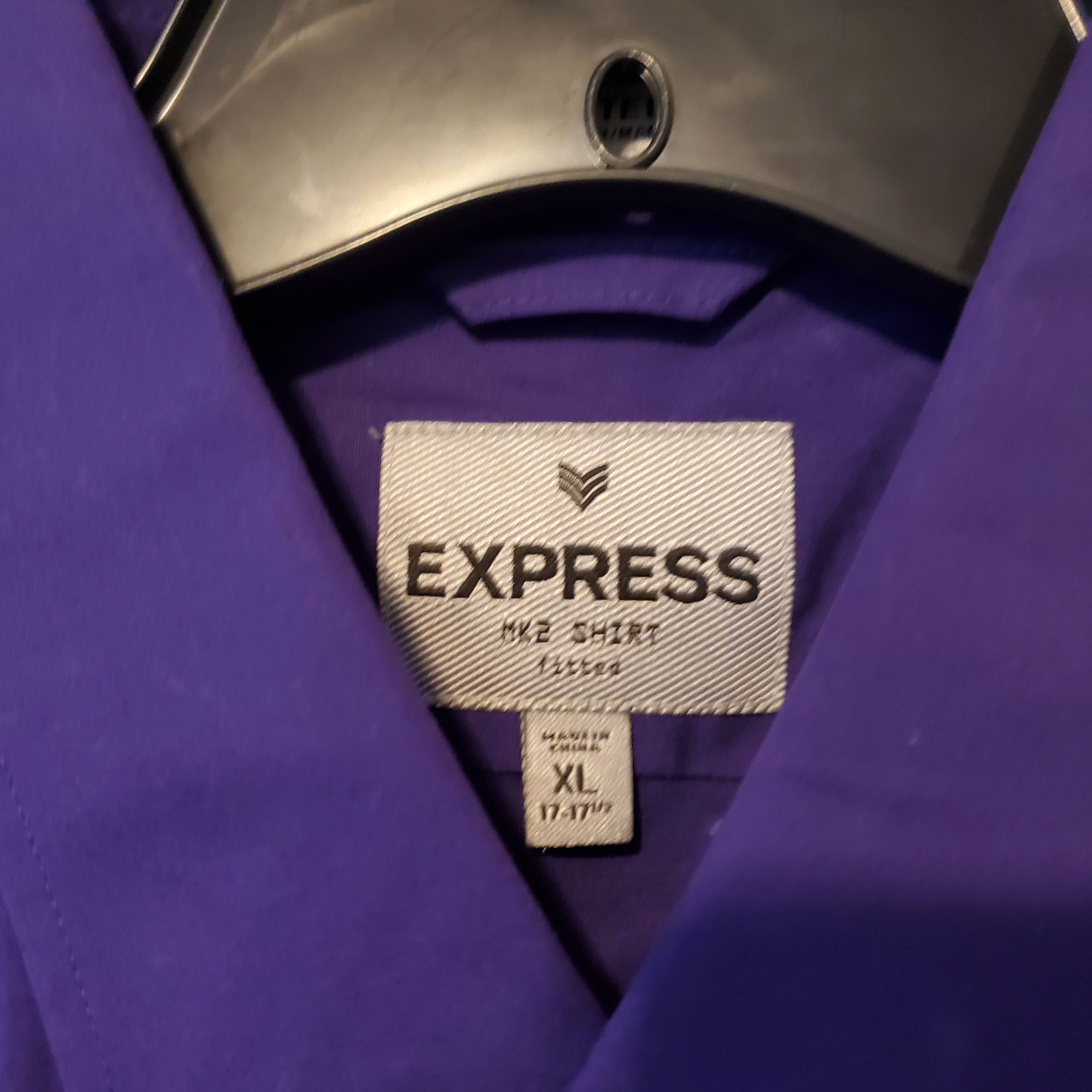 Express Express Men's XL Fitted Button shirt Size US XL / EU 56 / 4 - 2 Thumbnail