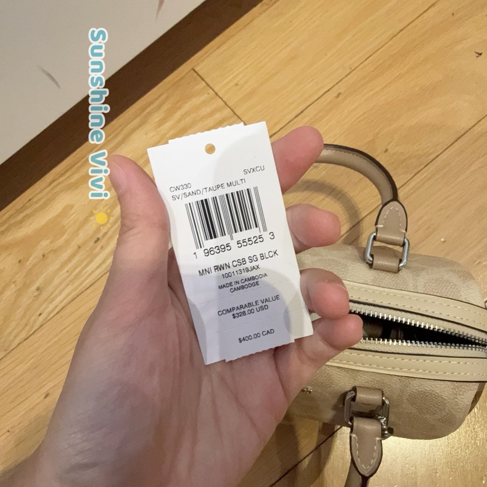 Coach NWT COACH Mini Rowan Crossbody Bag CW330 Silver/Sand/Taupe Size ONE SIZE - 7 Thumbnail