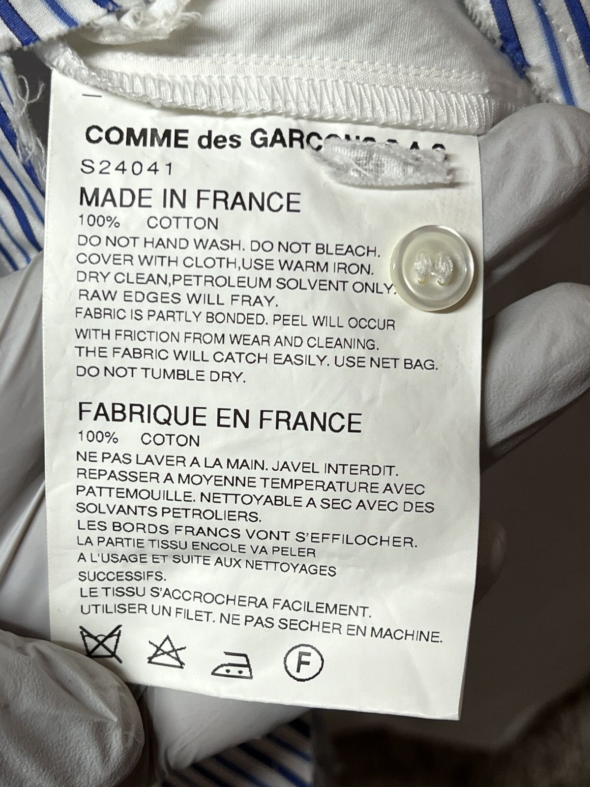 Comme des Garcons SHIRT 16SS Cut-Out Short Sleeve Shirt Size US M / EU 48-50 / 2 - 6 Thumbnail