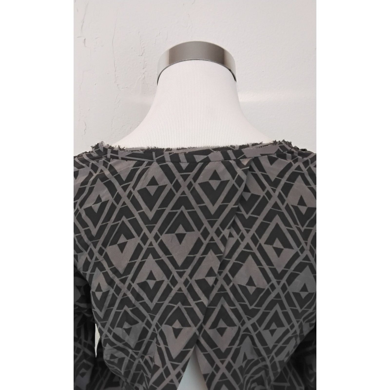 Rebecca Taylor Rebecca Taylor Dress Women's 2 Gray Geometric Pattern Size XS / US 0-2 / IT 36-38 - 8 Thumbnail