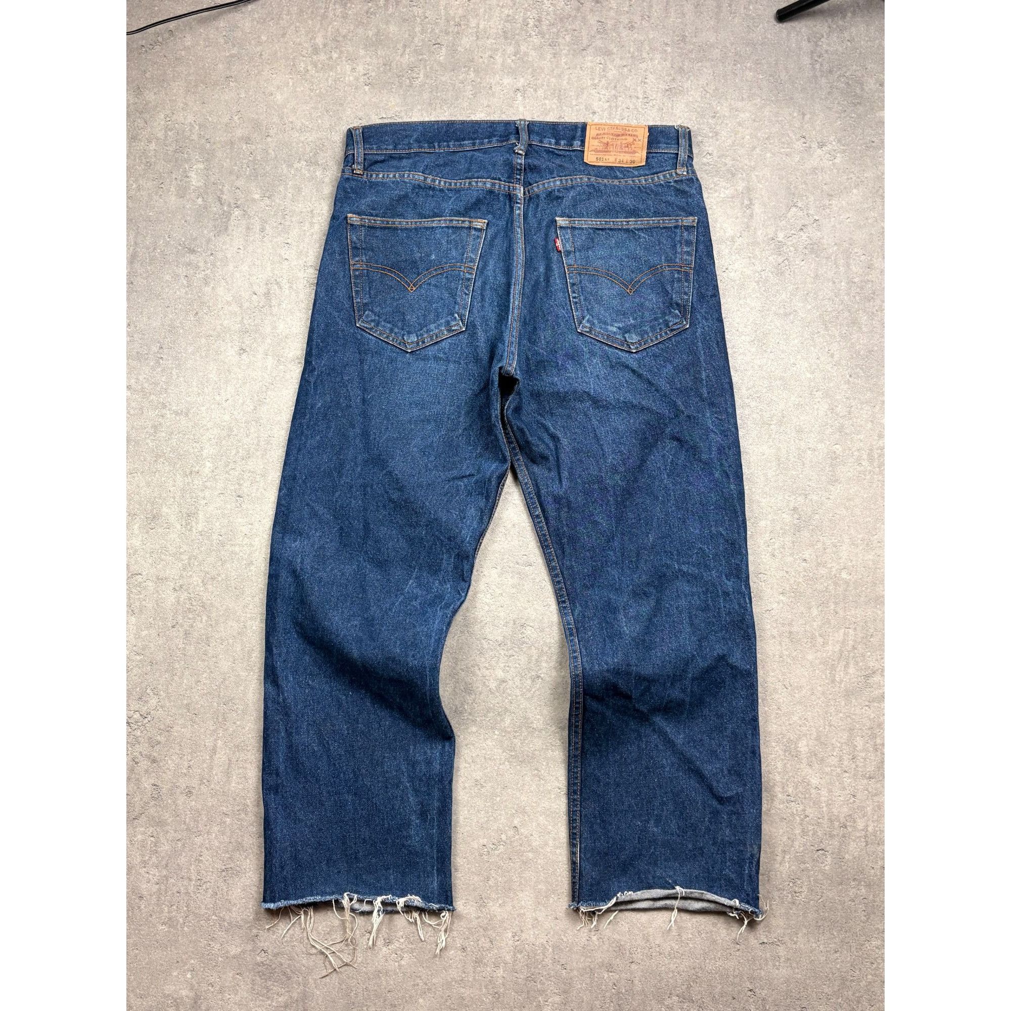 Levi's Vintage Levis 501 Distressed Raw Hem Denim Jeans 34x30 stree Size US 34 / EU 50 - 2 Thumbnail