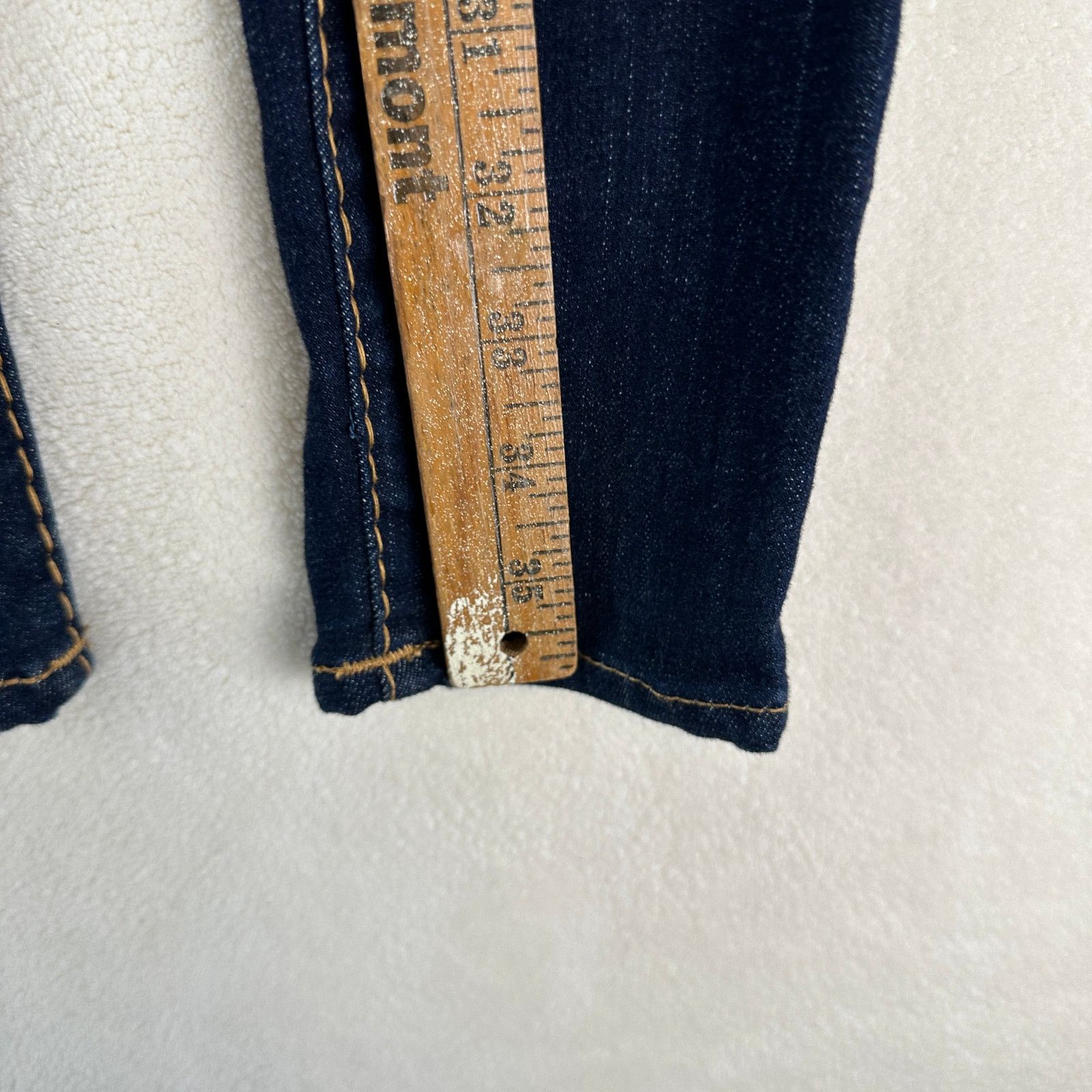 True Religion TRUE RELIGION WOMEN'S SIZE 24 HALLE BIG T FLAP DARK WASH SKI Size 24" / US 00 / IT 34 - 5 Thumbnail