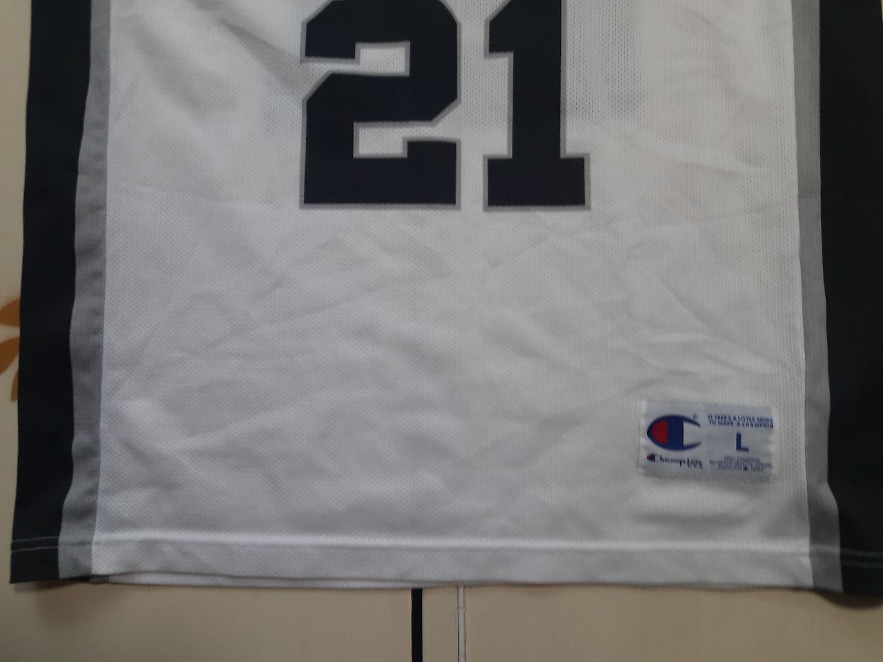 Champion × NBA Champion San Antonio Spurs Jersey #21 Duncan 1997-2000 Size US L / EU 52-54 / 3 - 5 Thumbnail