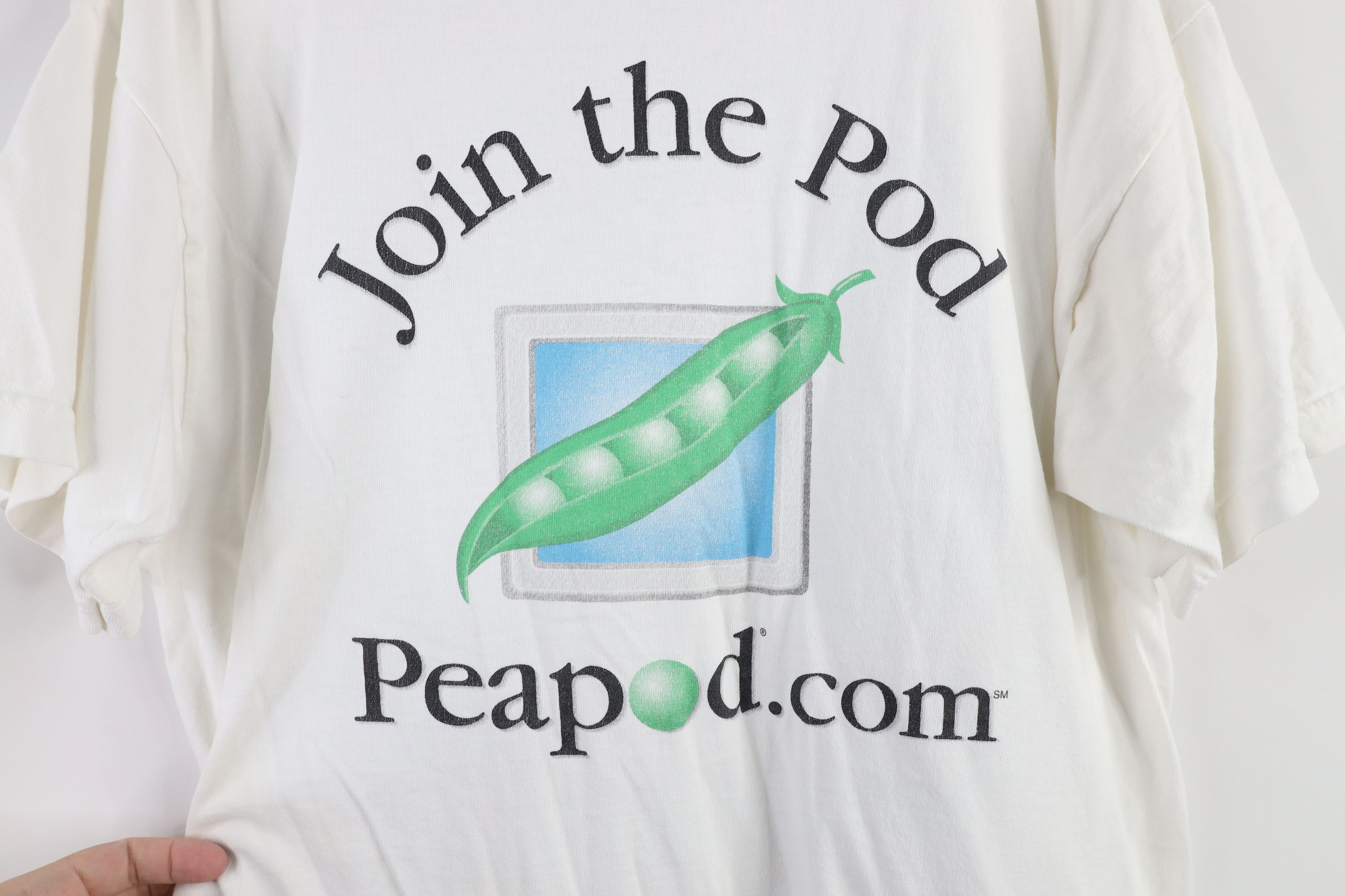 Vintage Vintage Streetwear Peapod Internet Grocer T-Shirt White Size US M / EU 48-50 / 2 - 10 Thumbnail
