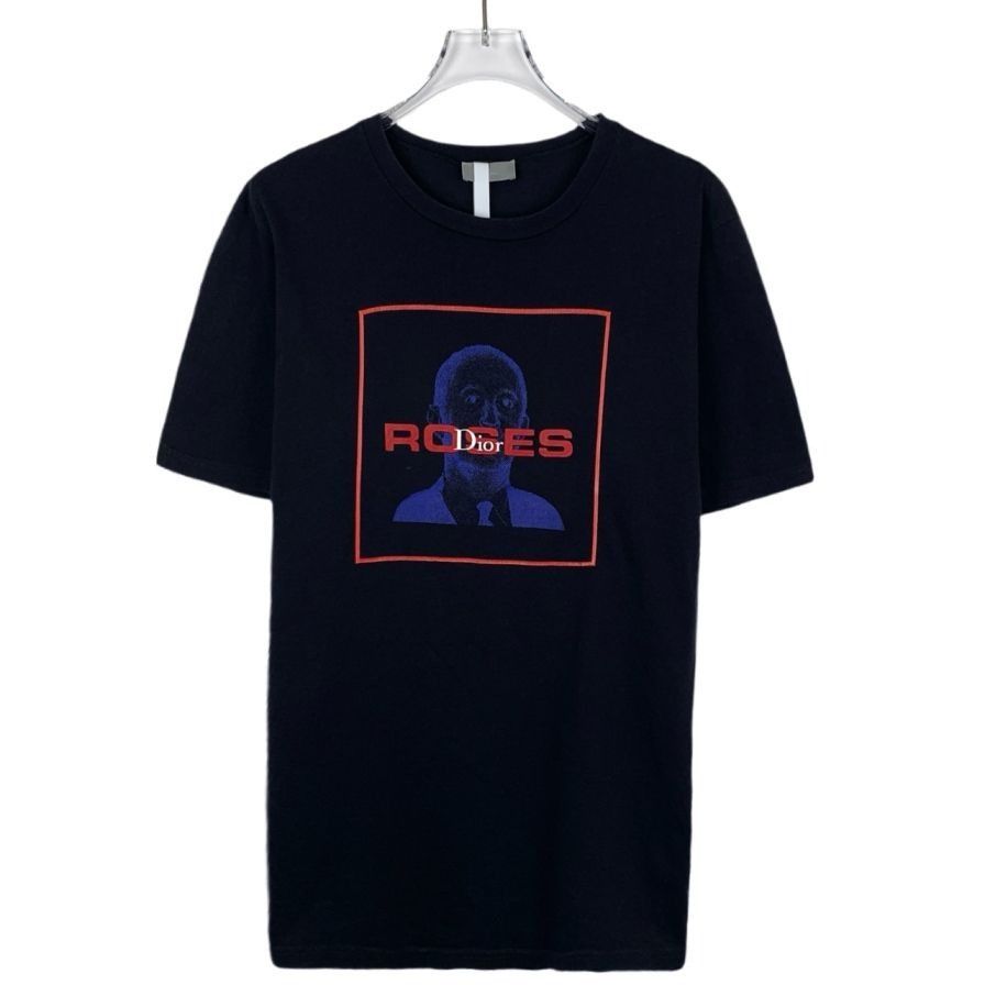 Dior [Dior] Logo Lettering Portrait Print Round-Neck Black Cotton Size US S / EU 44-46 / 1 - 1 Thumbnail