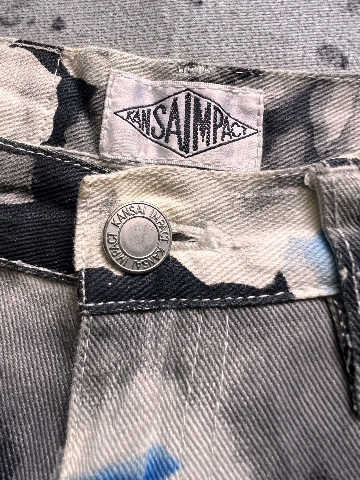 Kansai Yamamoto Kansai Impact Whimsical Bootcut Flare Jeans Size 26" / US 2 / IT 38 - 10 Thumbnail