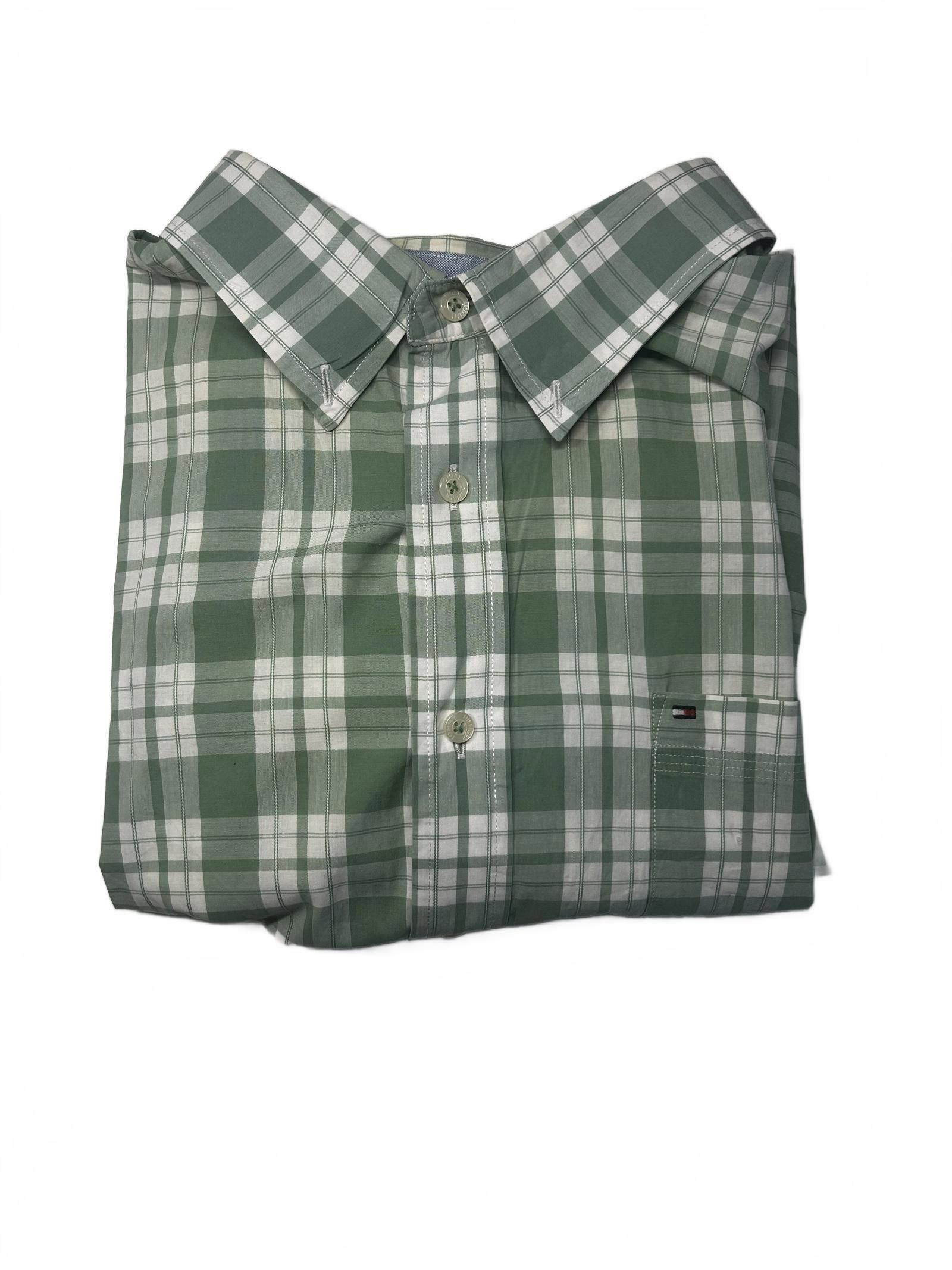 Tommy Hilfiger Tommy Hilfiger Green Plaid Short Sleeve Shirt - Size XL Size US XL / EU 56 / 4 - 4 Thumbnail