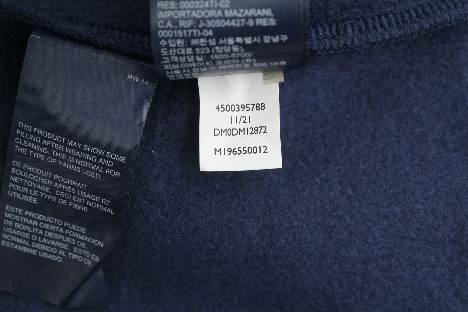 Tommy Hilfiger COLLEGE WASH L Dark Blue Pullover Hoodie 87408 Size US L / EU 52-54 / 3 - 11 Thumbnail