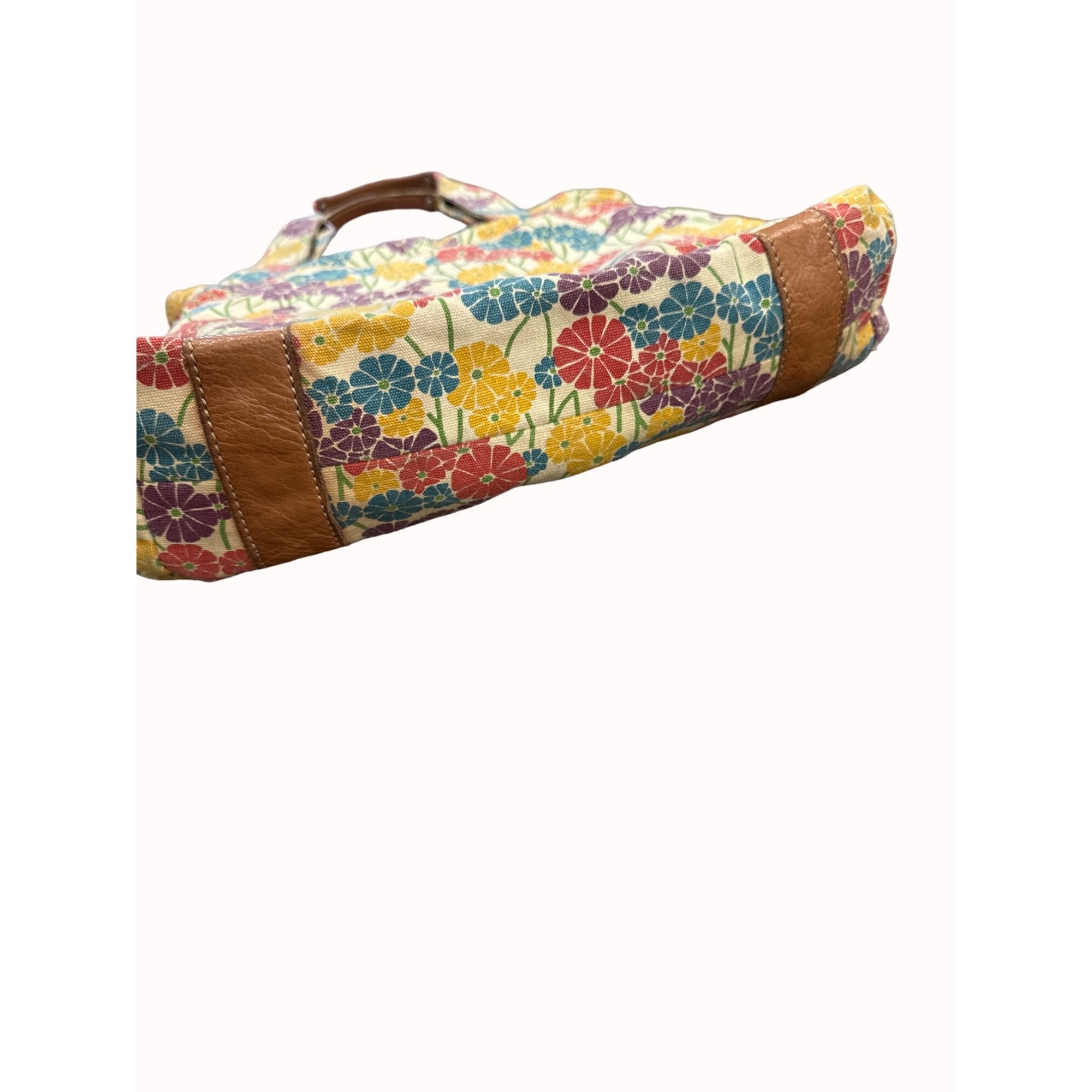 Fossil Fossil women’s vintage leather canvas floral hand shoulder b Size ONE SIZE - 6 Thumbnail