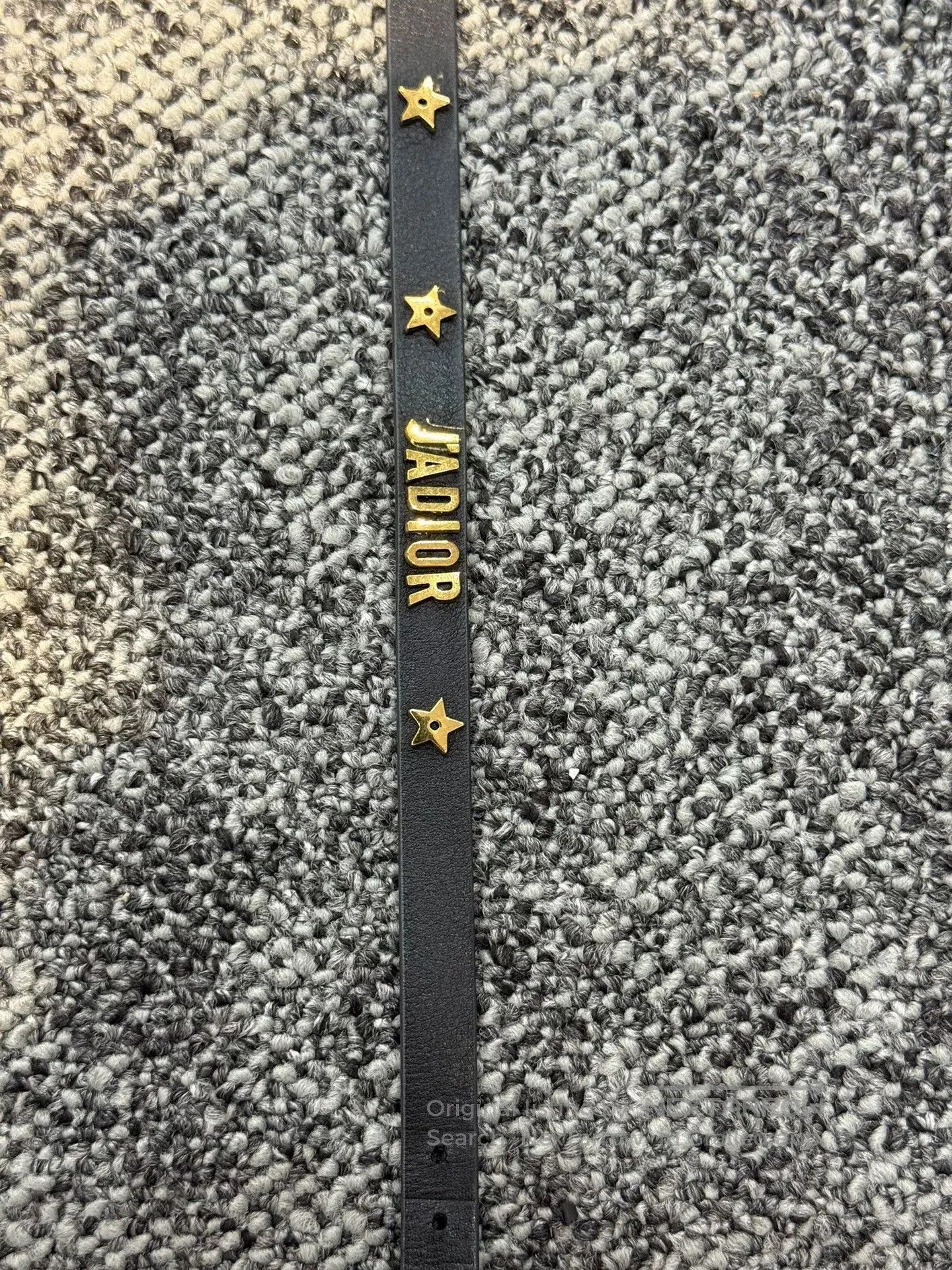 Dior Dior Black Leather Necklace with Gold Star. Size ONE SIZE - 3 Thumbnail