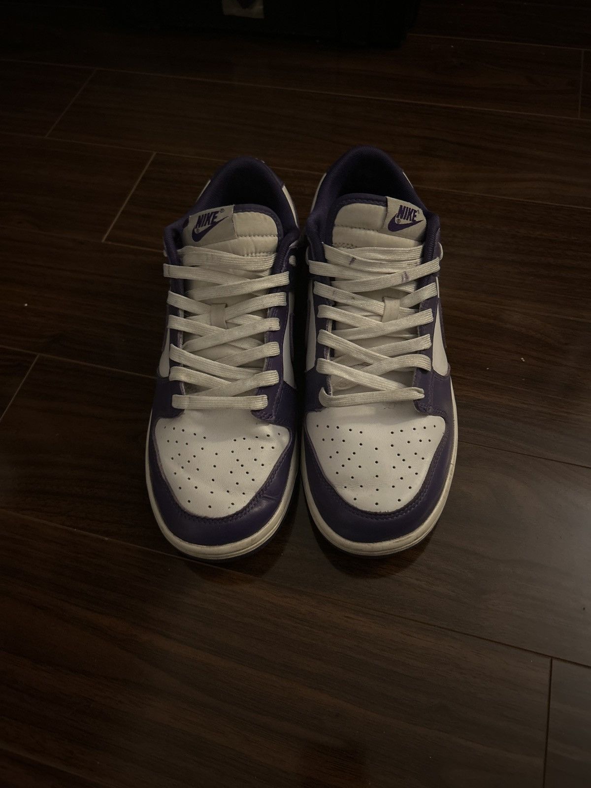 Nike white and purple dunks Size US 9.5 / EU 42-43 - 2 Thumbnail