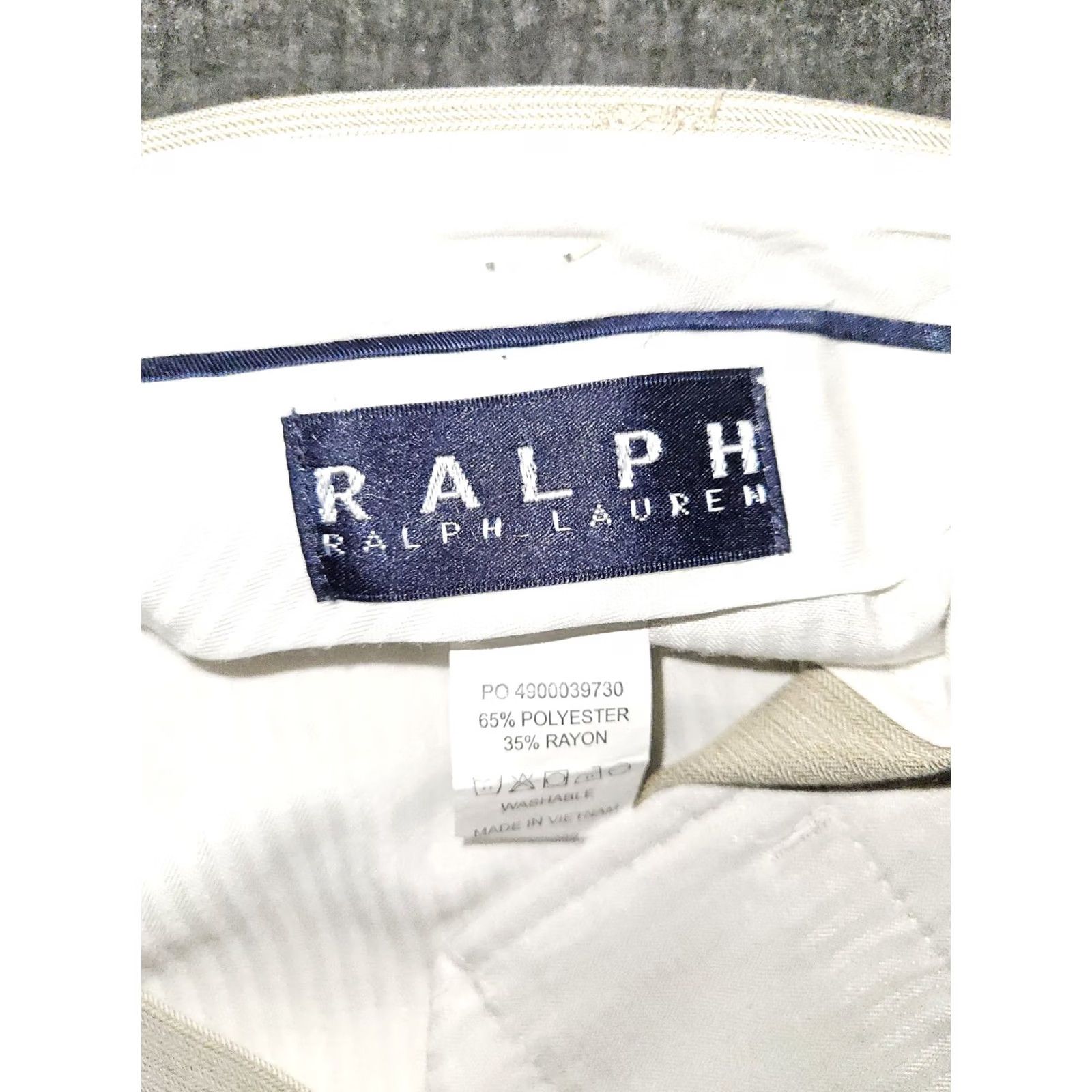 Ralph Lauren Ralph Ralph Lauren Men's 42x30 Tan Cream Pleated Dress Pants Business Workwear 90s Designer Size US 42 / EU 58 - 3 Thumbnail