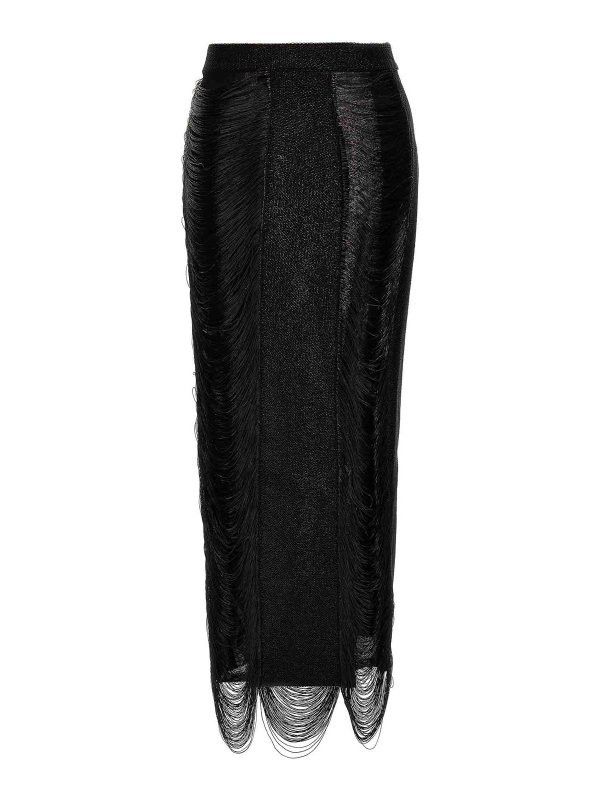 Alexander McQueen o1srvl11e0326 Armour Stitck Skirt in Black Size 25" / US 0 / IT 36 - 2 Thumbnail