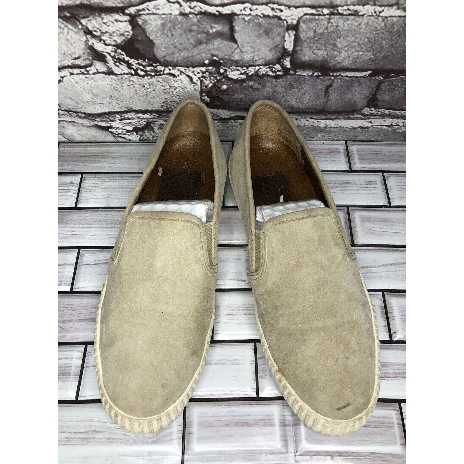 Frye Frye Faw Beige Suede Leather Slip On Casual Comfort Shoes Wo Size US 8.5 / IT 38.5 - 10 Thumbnail
