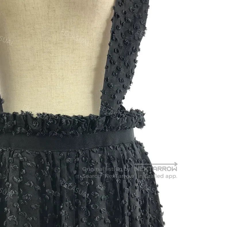 Comme des Garcons Comme Des Garcons size S Black 3D Polka Dot Furry Strap Sk Size 23" - 4 Thumbnail
