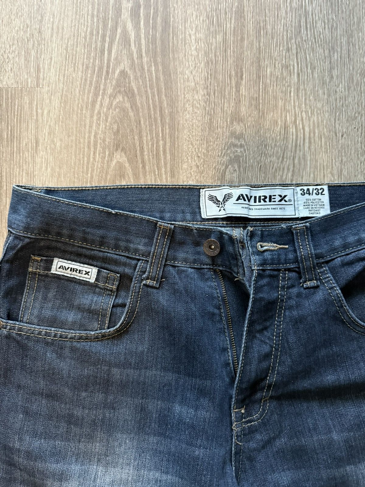 Avirex Avirex Jeans Y2K Vintage Embroidered Cross Baggy Size 34/32 Size US 34 / EU 50 - 4 Thumbnail