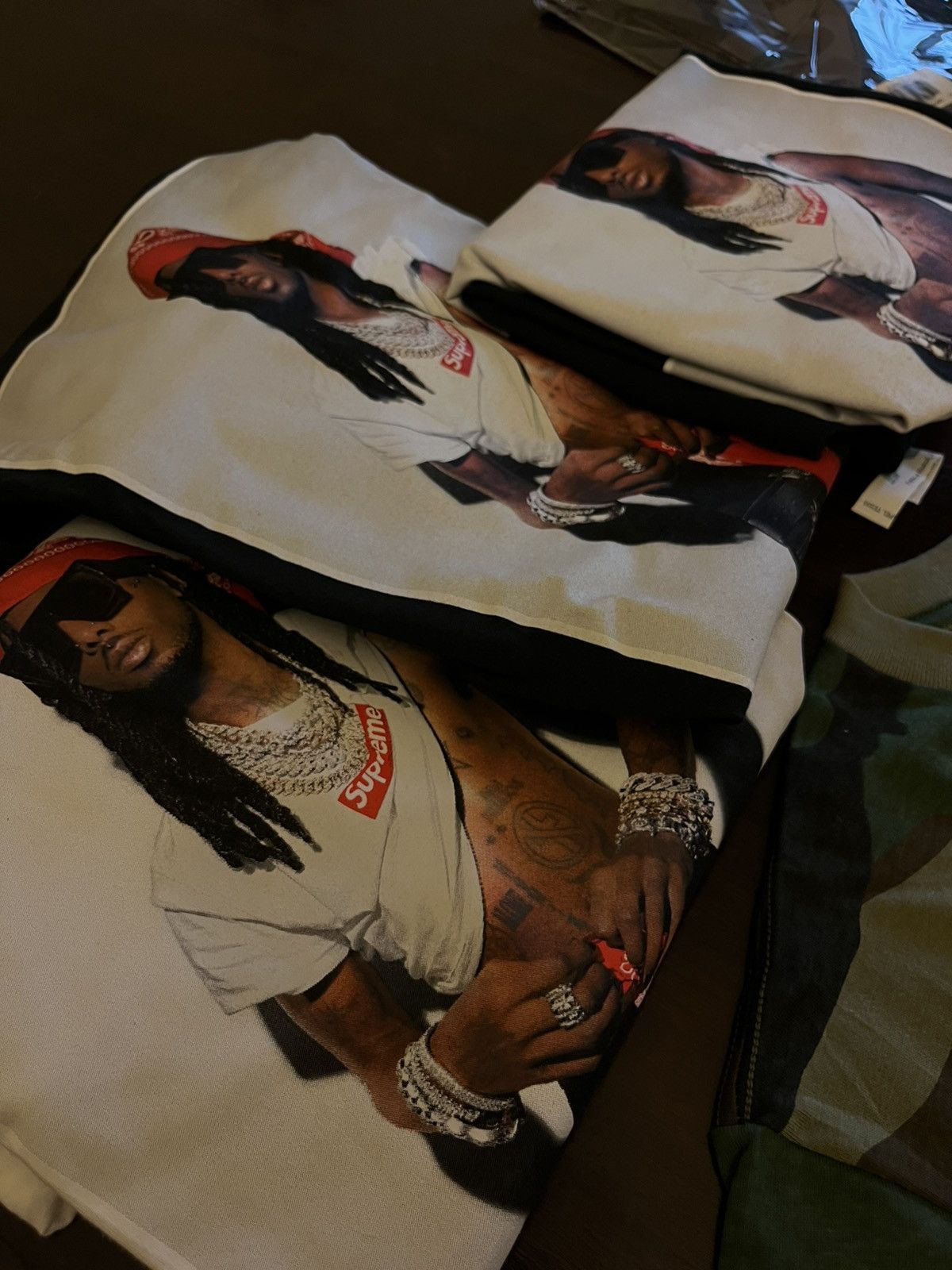 Supreme CARTI x SUPREME PHOTO TEE BLACK / WHITE / CAMO ALL COLOR Size US M / EU 48-50 / 2 - 4 Thumbnail