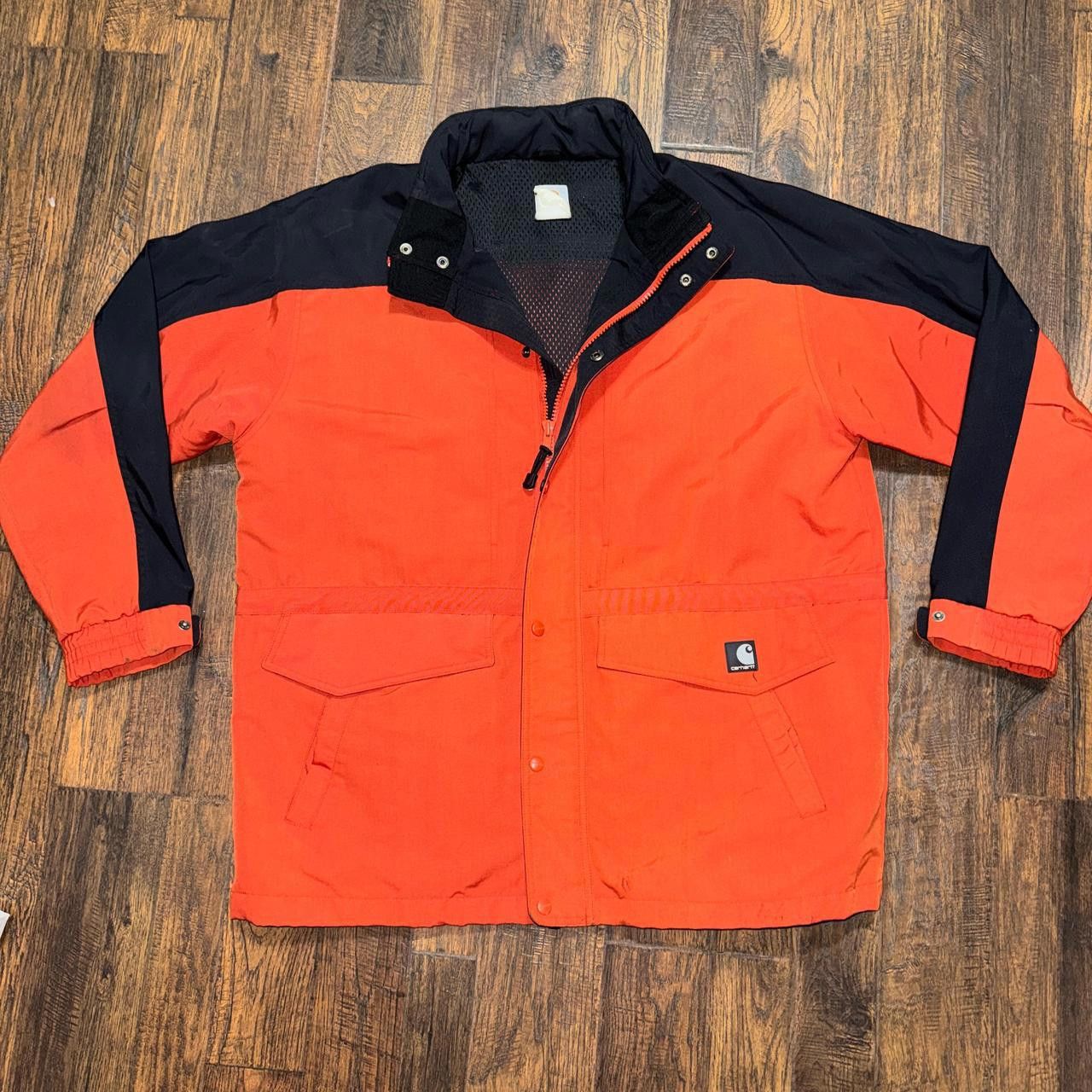 Carhartt Carhartt Men's Utility Jacket Orange Black Vintage Nylon Size US XL / EU 56 / 4 - 1 Thumbnail