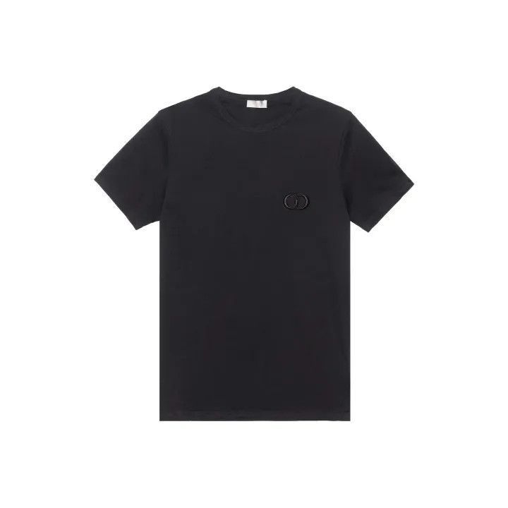 Dior Dior Dior Black Logo Embroidered Short Sleeve T-Shirt 0079 Size US XL / EU 56 / 4 - 1 Thumbnail