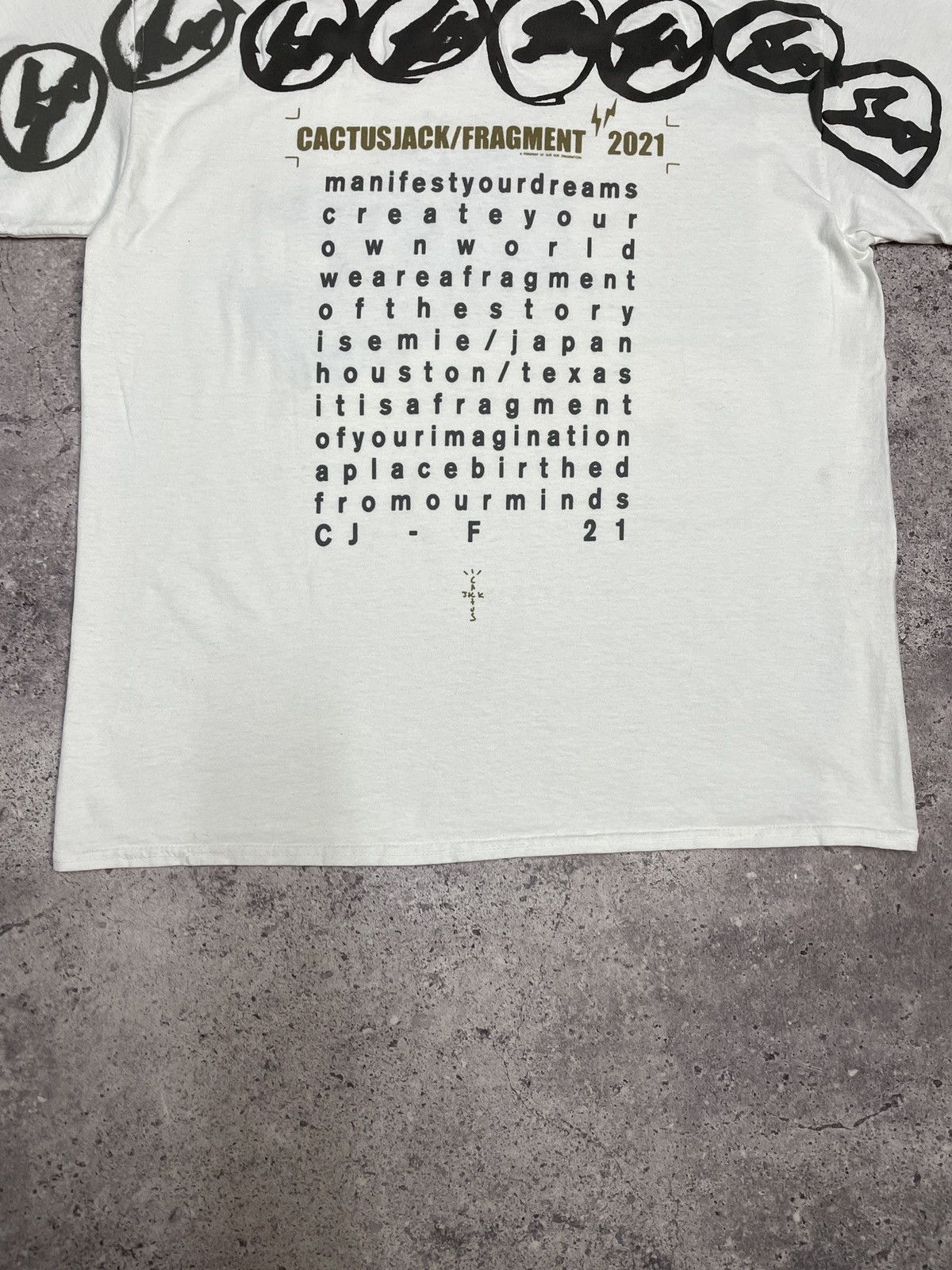 Travis Scott Travis Scott Cactus Jack T-shirt For Fragment Manifest Tee Size US L / EU 52-54 / 3 - 15 Thumbnail