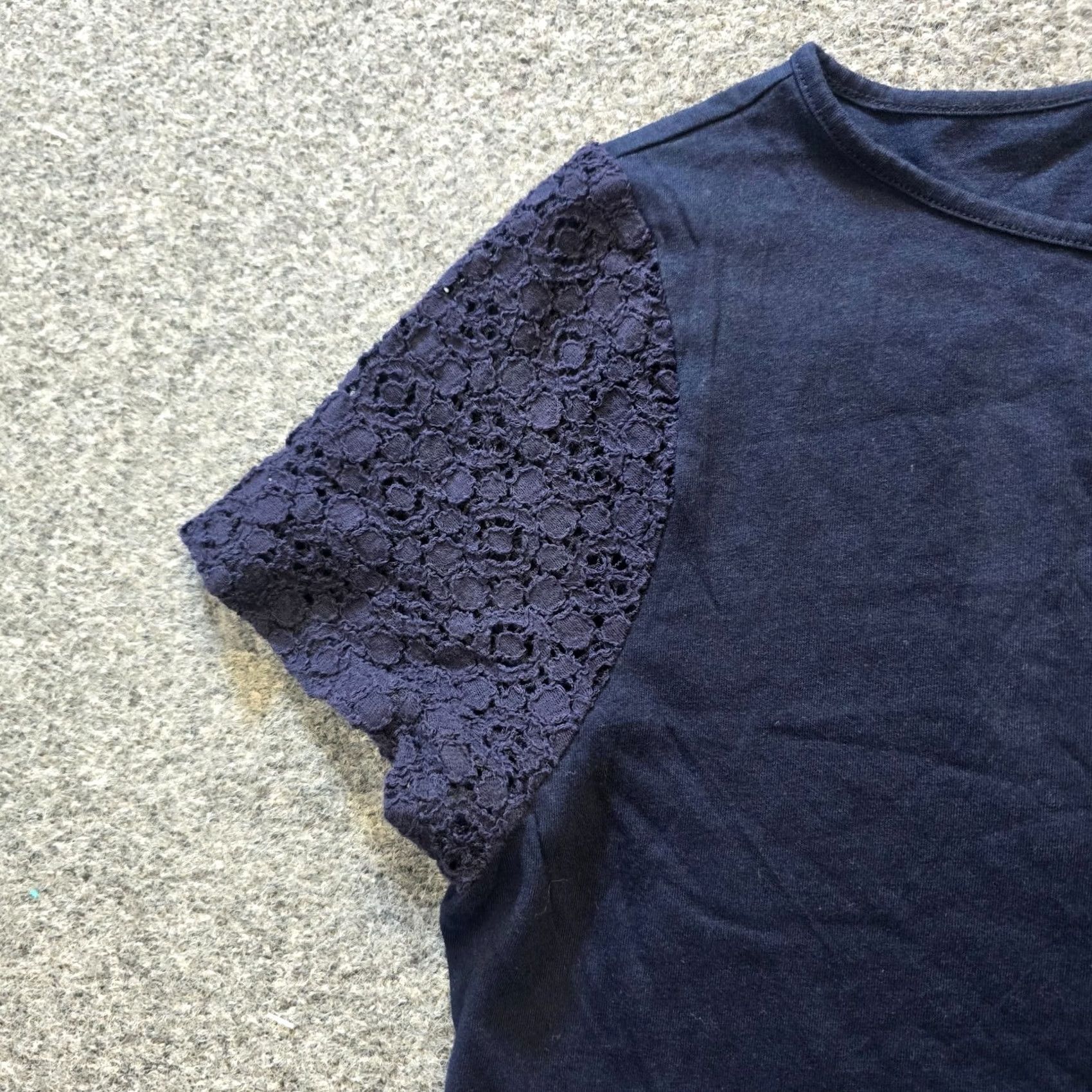 Talbots Talbots Top Womens XL Blue Lace Short Sleeve Lightweight Casual Capsule Shirt XL Womens Blue Lace Short Sleeve Lightweight Capsule Shirt Talbots Size XL / US 12-14 / IT 48-50 - 3 Thumbnail