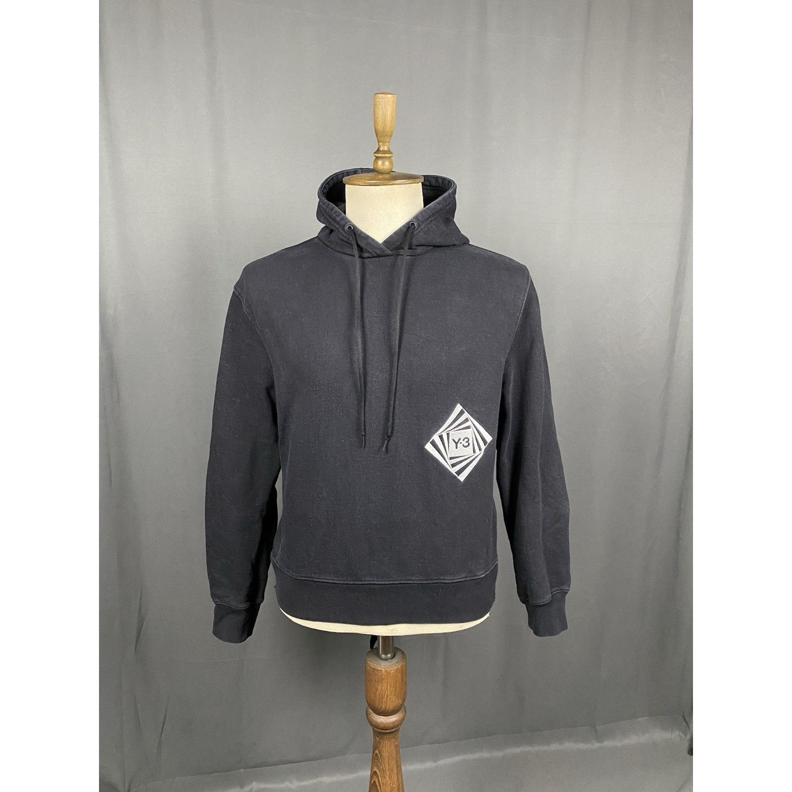 Y-3 Y-3 yohji yamamoto x Adidas Men's Black Oversized Hoodie Swe Size US L / EU 52-54 / 3 - 4 Thumbnail