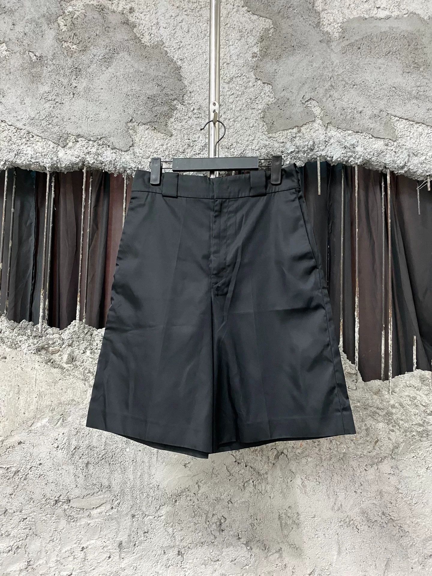 Prada Nylon Triangle Logo Shorts