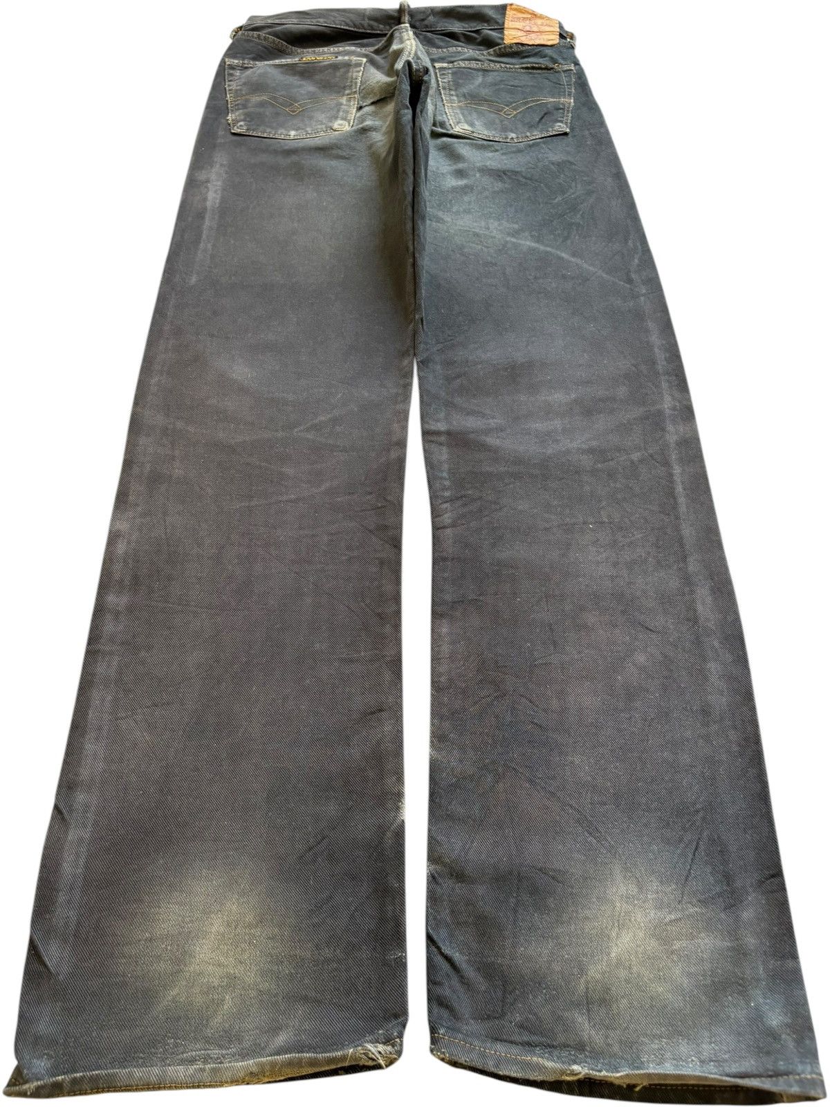 Replay Vintage Replay Black Wash Distressed Loose Baggy Jeans Size US 32 / EU 48 - 2 Thumbnail