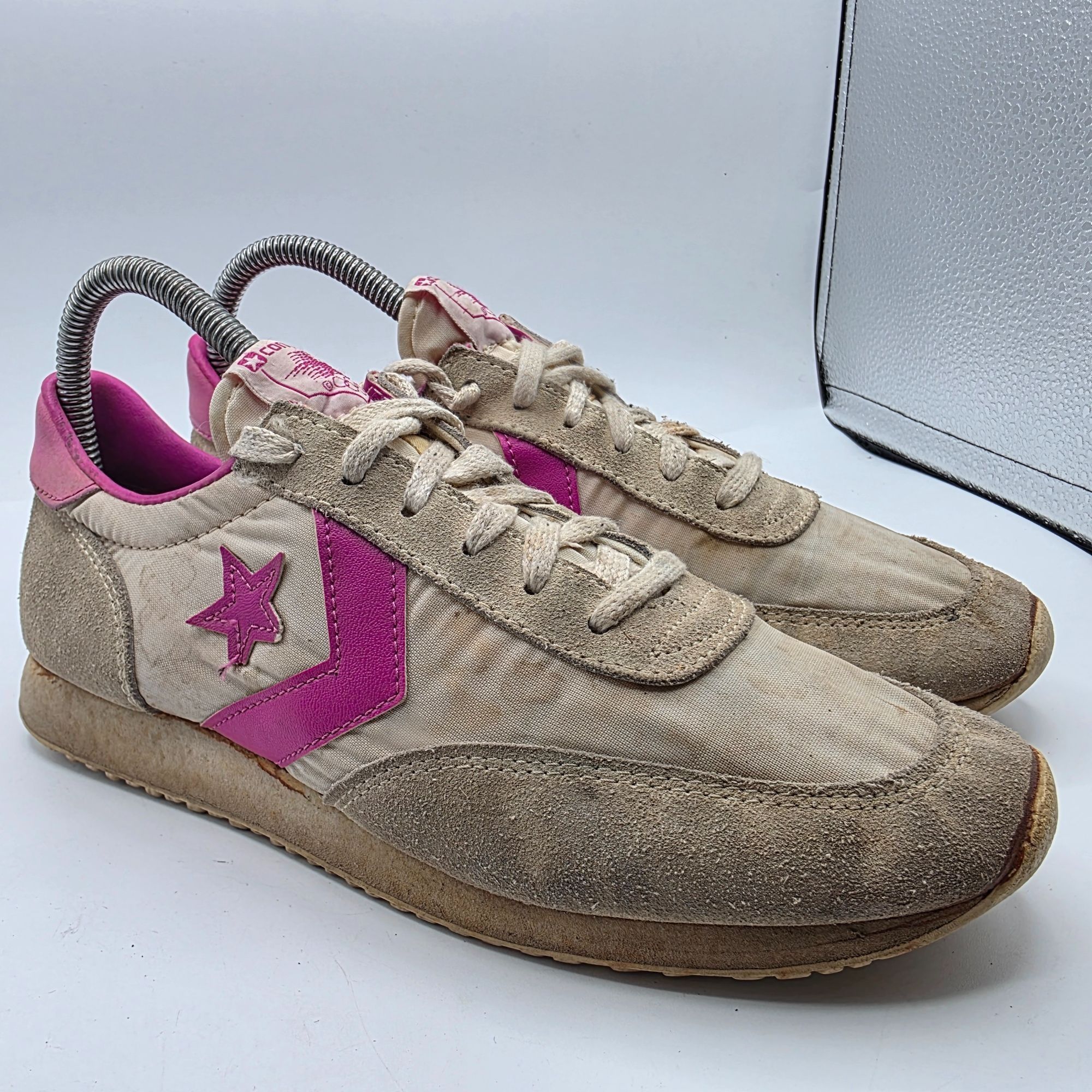 Converse Vintage 80's Converse Womens Size 5.5 Beige Pink Sneaker Sho Size US 5.5 / IT 35.5 - 1 Thumbnail