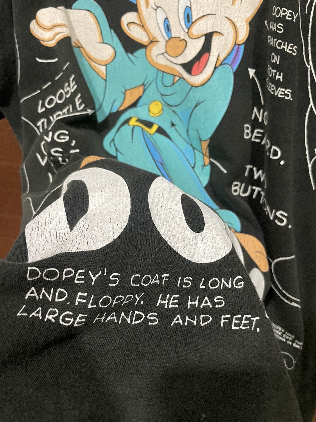 Vintage 1990s Dopey Snow White And The Seven Dwarfs AOP Tee
