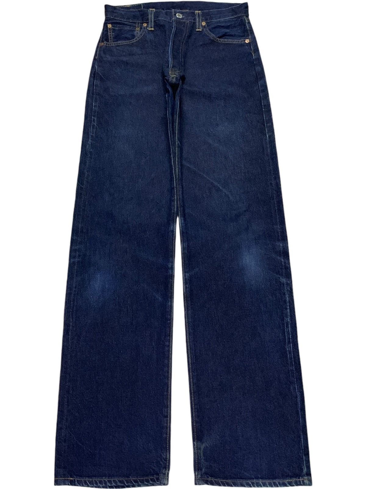 Levi's Vintage 90s Levis 501XX Big E Selvedge Raw Denim Button 555 Size US 29 - 2 Thumbnail
