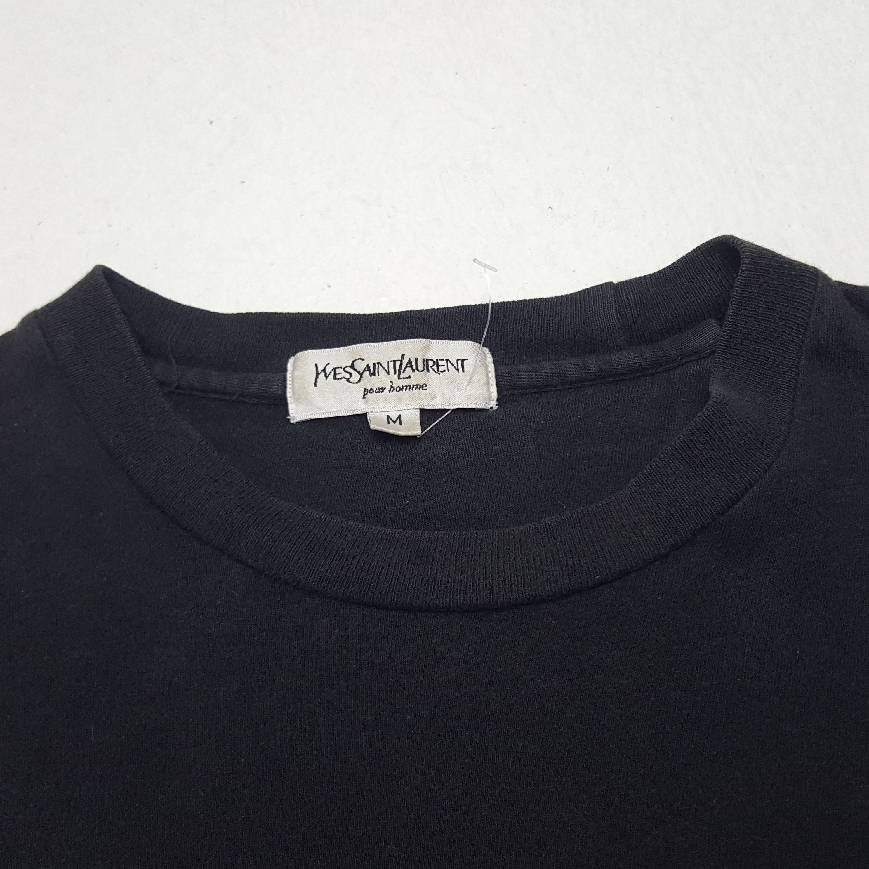 Vintage × Yves Saint Laurent Vintage Yves Saint Laurent Embroidery Logo Tshirt Size US M / EU 48-50 / 2 - 5 Thumbnail