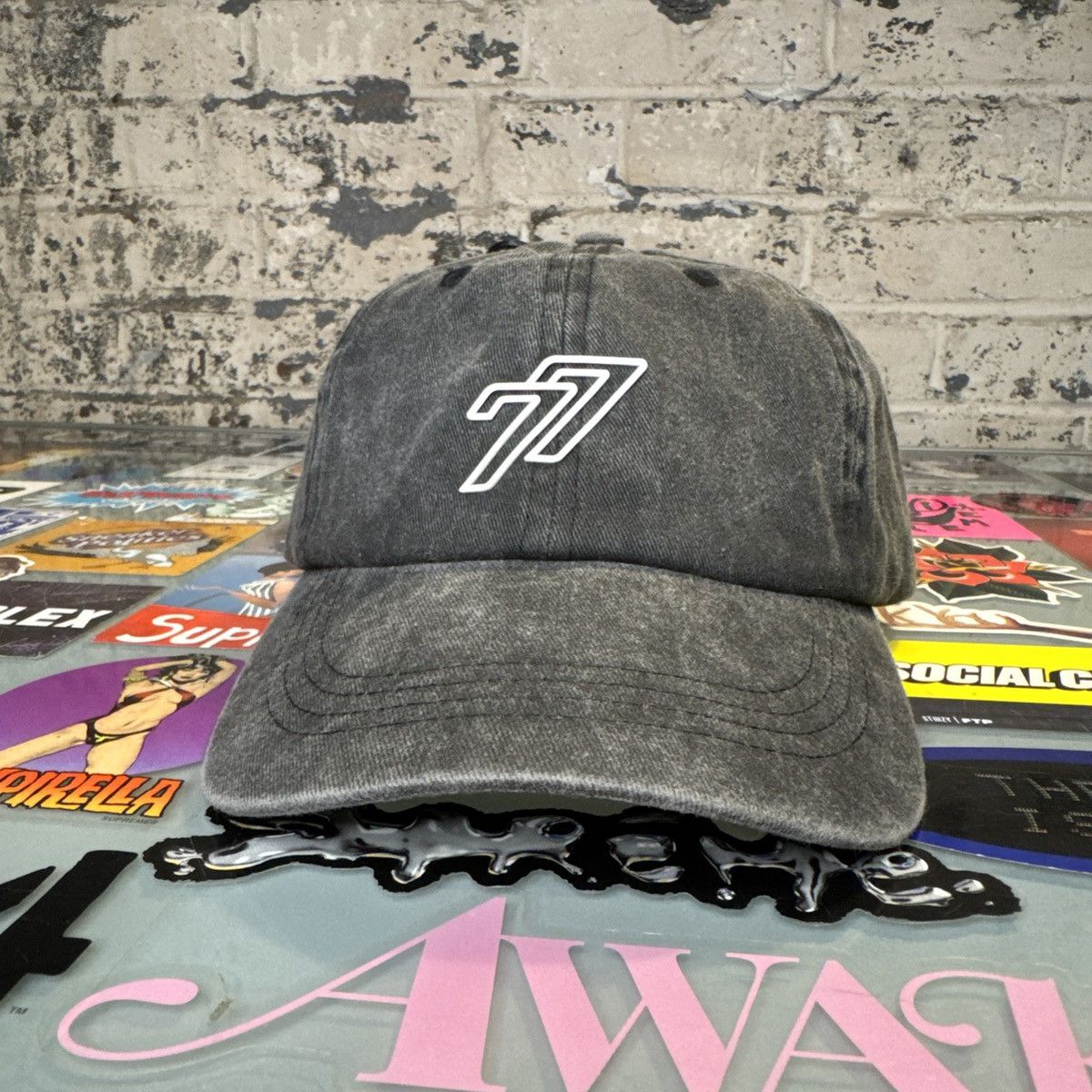 Other Cuidado Con El Perro 77 Black Denim Cap One Size Size ONE SIZE - 1 Thumbnail