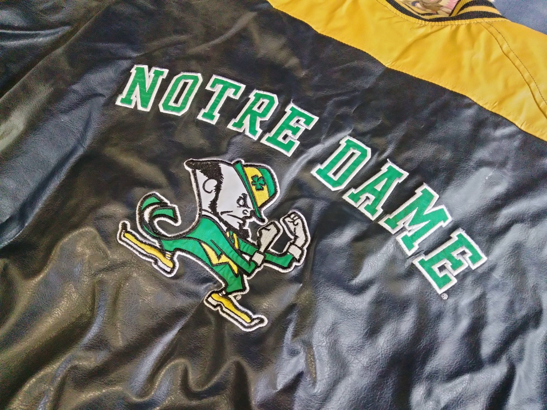 Steve And Barrys Notre Dame Fighting Irish XXL Bomber Varsity Style Jacket Size US XXL / EU 58 / 5 - 12 Thumbnail