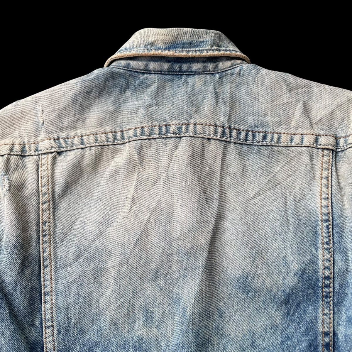 Diesel VINTAGE DIESEL LEATHER PILE BLANKET LINED DENIM JACKET Size US S / EU 44-46 / 1 - 7 Thumbnail