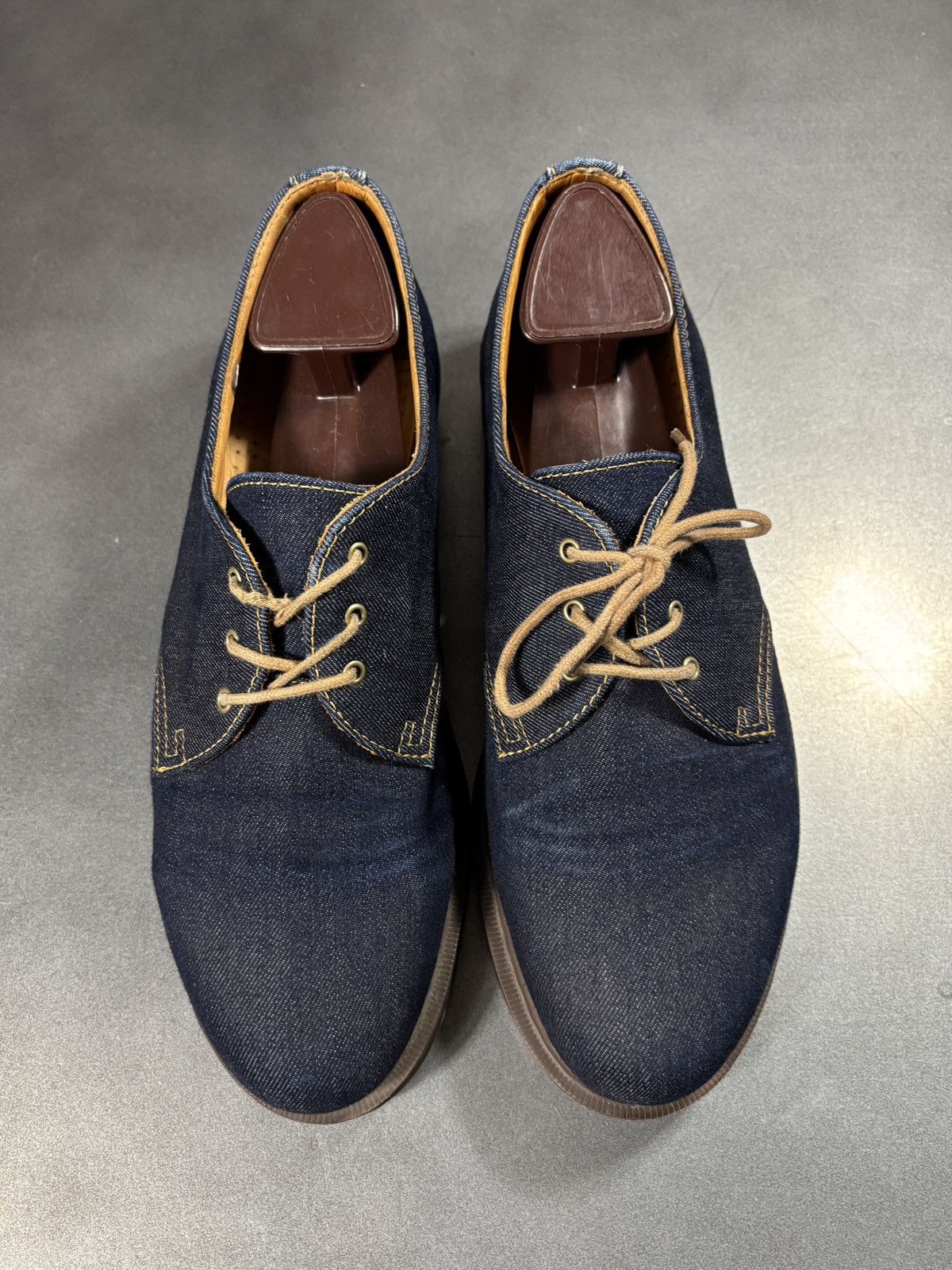 Dr. Martens F/W 2004 Doc Martens Denim Derby Boots Y2K Vintage Cagney 10 Size US 10.5 / EU 43-44 - 7 Thumbnail