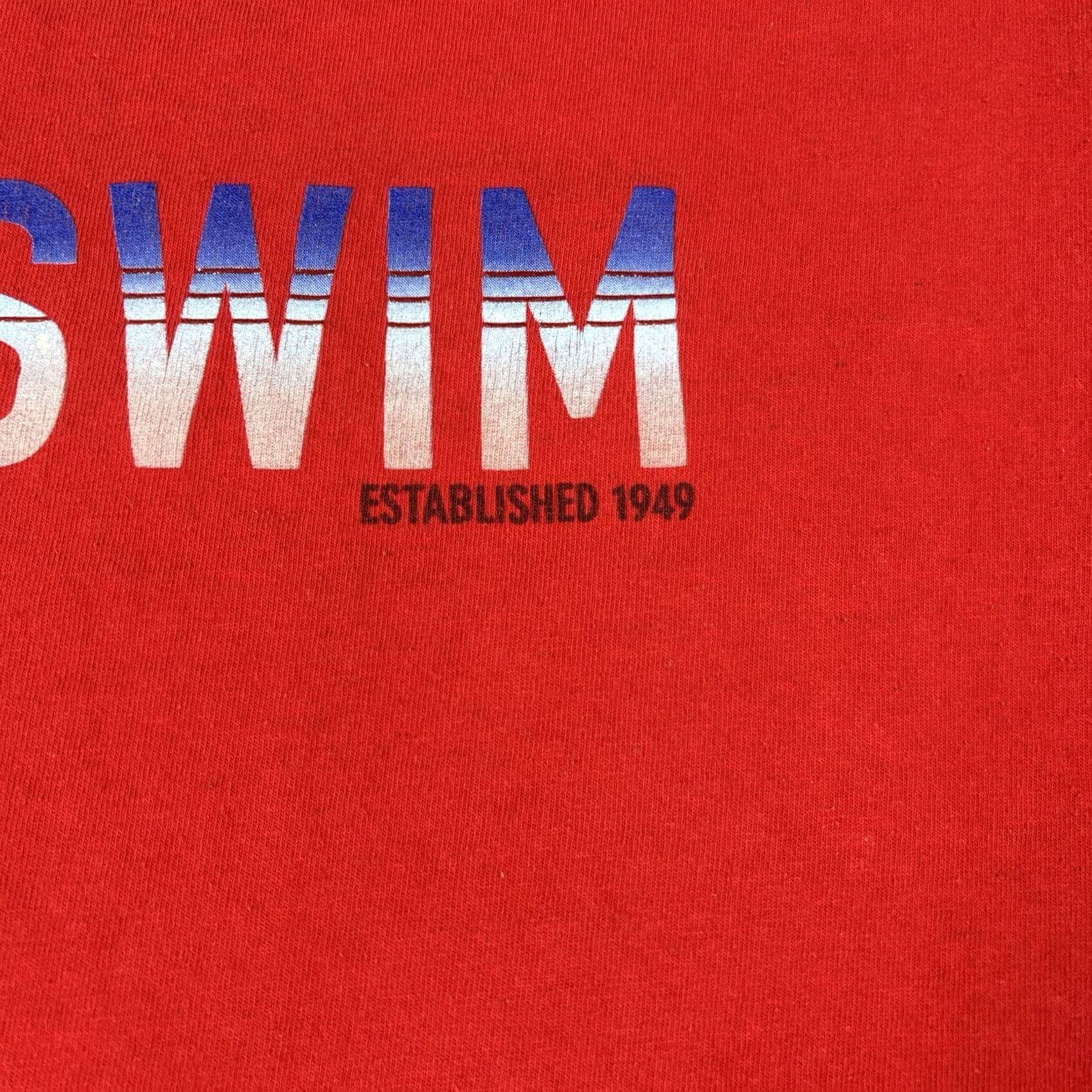 Adidas VINTAGE Adidas Swim Athletics Red T Shirt Mens L Large Cotton Crew Neck Graphic Print 90s Sports Captain America Size US L / EU 52-54 / 3 - 4 Thumbnail