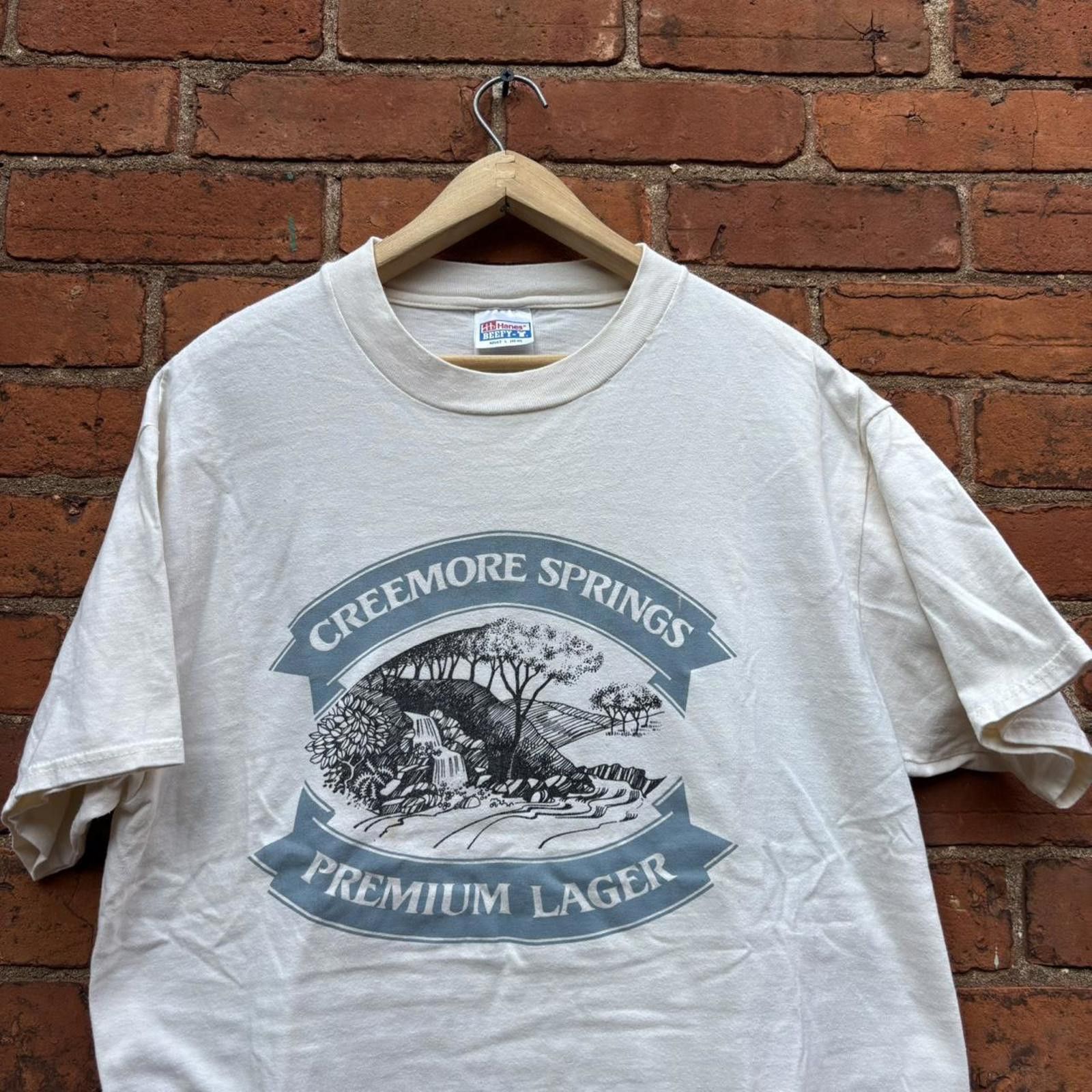 Hanes vintage creemore springs premium lager t shirt 00s L Size US L / EU 52-54 / 3 - 3 Thumbnail