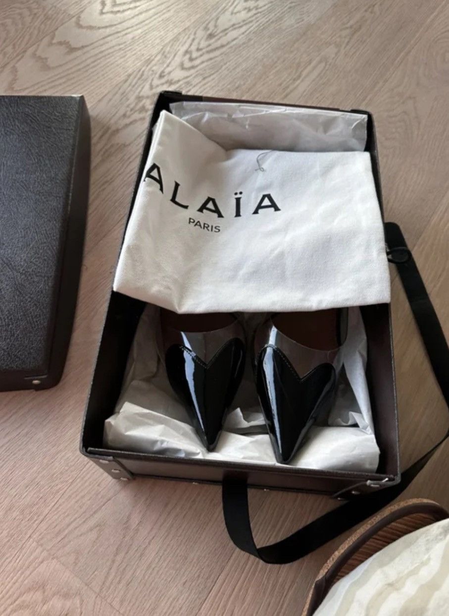 Alaia ALAIA clear vinyl and calf leather mule pumps Size US 10 / IT 40 - 7 Thumbnail