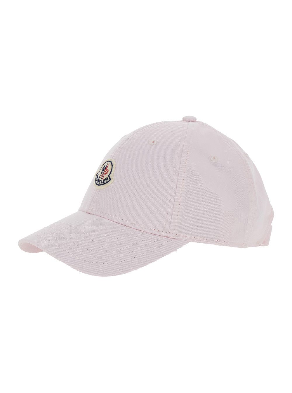 Moncler Women's Pink Cotton 'Cap' Baseball Hat with Front Logo Patch Size ONE SIZE - 1 Thumbnail