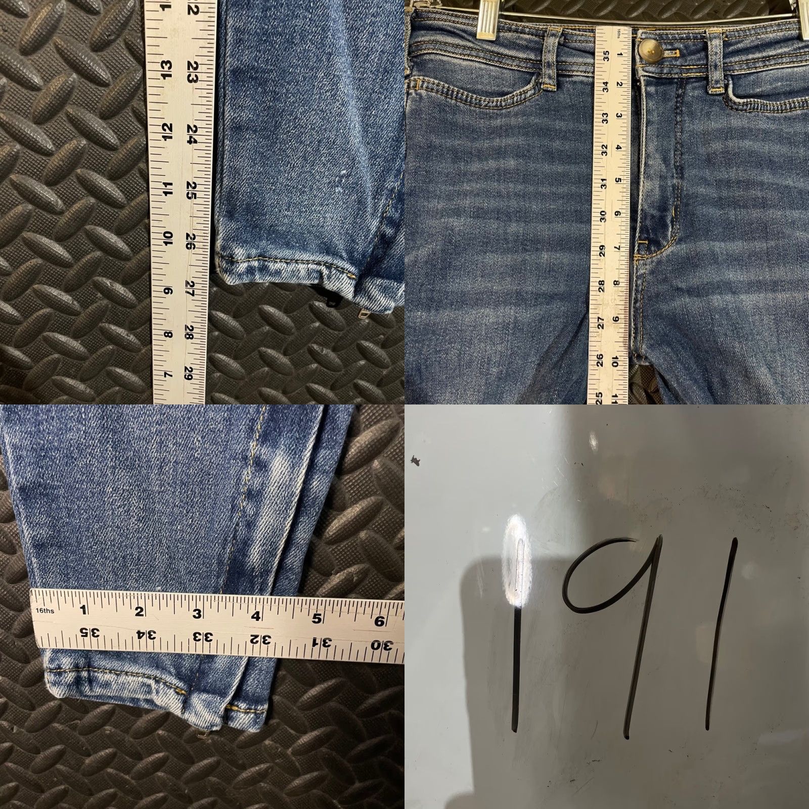 Vintage Pilcro and the Letterpress Anthropologie High Rise Skinny Jeans Women Size 27 Blue Skinny Womens 27 High Rise Jeans Size 27" / US 4 / IT 40 - 8 Thumbnail
