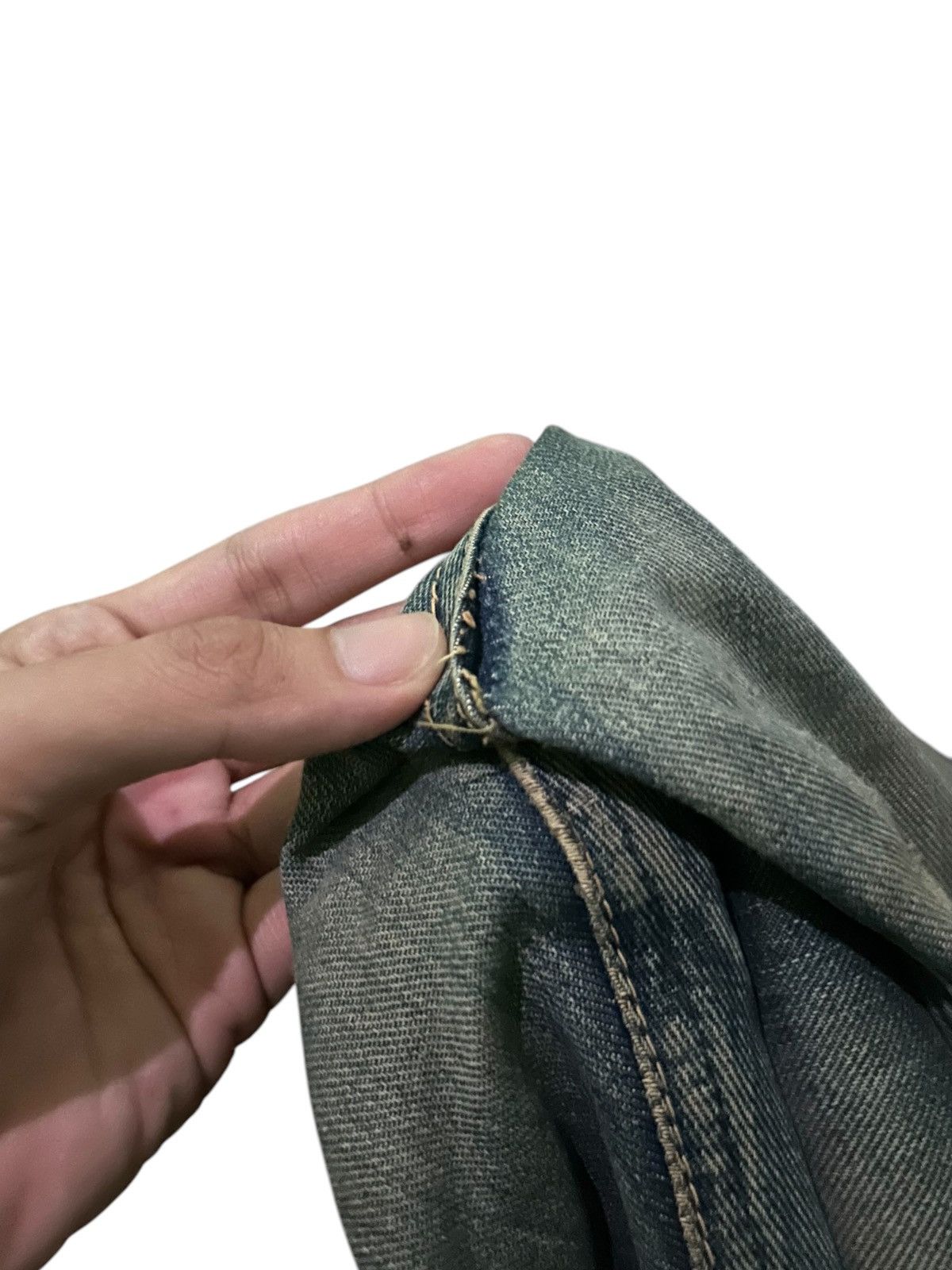 Japanese Brand × Kapital × Vintage Rusty SugarCane Selvedge Distressed Denim Jeans Size US 30 / EU 46 - 19 Thumbnail