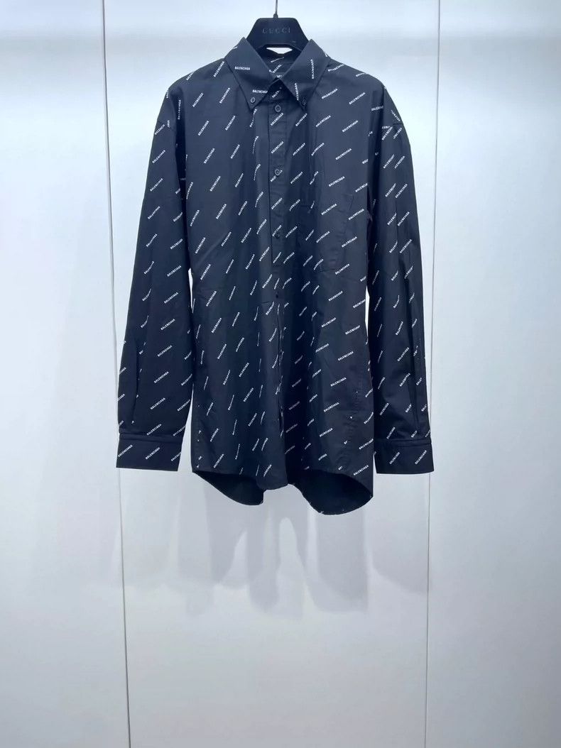 Balenciaga Balenciaga size 37 Shirt with black letters printed all ov Size US XS / EU 42 / 0 - 1 Thumbnail