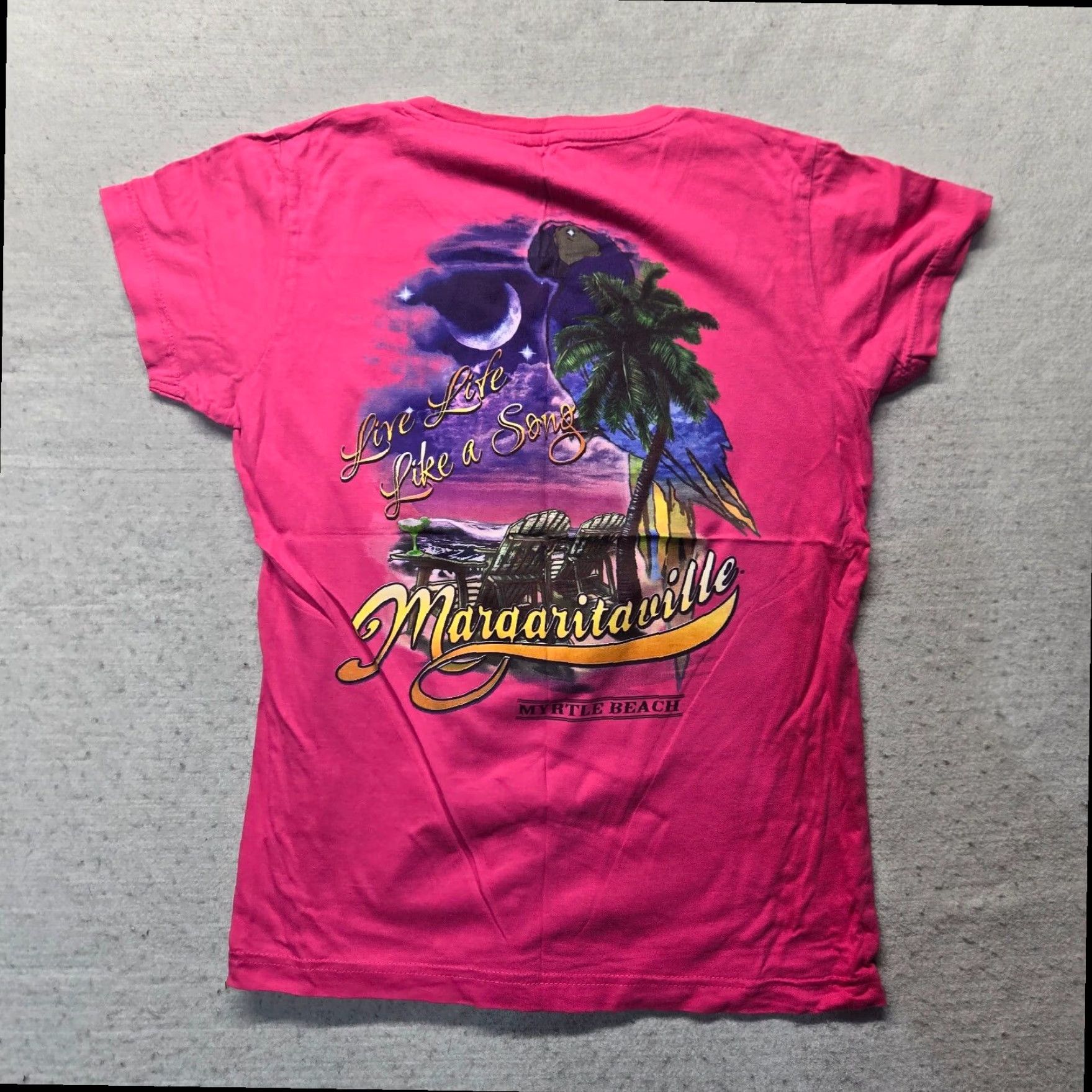 Vintage Margaritaville T-Shirt Adult Men's M Medium Pink Myrtle Beach South Carolina SC Size US M / EU 48-50 / 2 - 7 Thumbnail