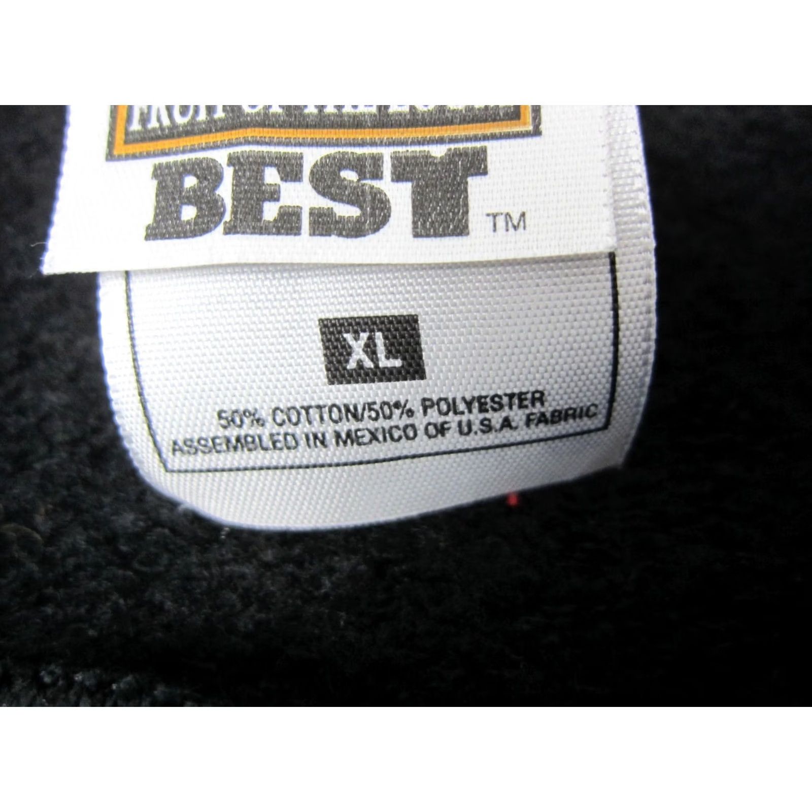 Fruit Of The Loom VINTAGE Fruit of the Loom Sweatshirt Adult XL Black Blank 90s Mens Pullover Size US XL / EU 56 / 4 - 5 Thumbnail