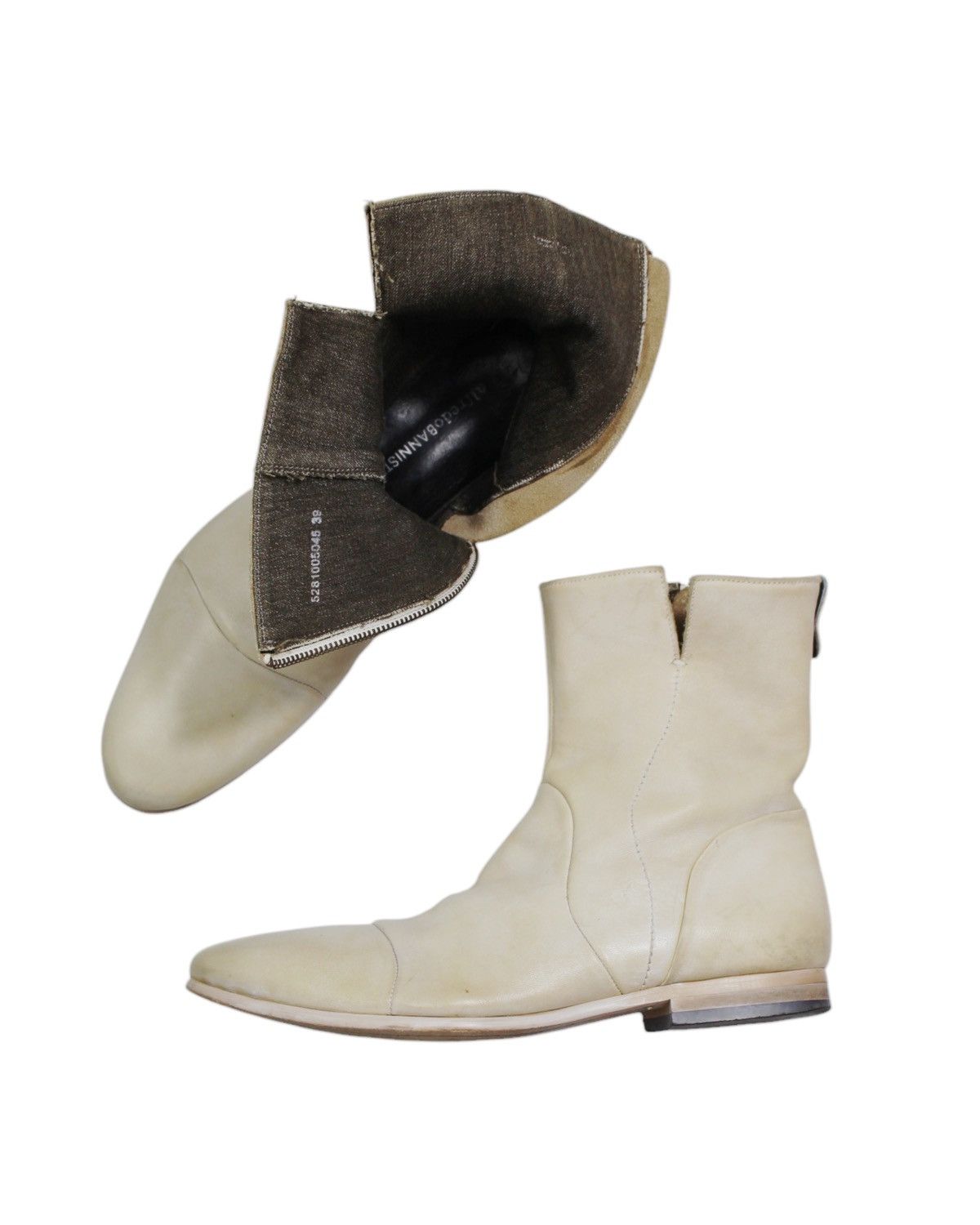 Alfredo Bannister 2000S ALFREDO BANNISTER SIDE-ZIP CALF LEATHER BOOTS Size US 7 / EU 40 - 4 Thumbnail