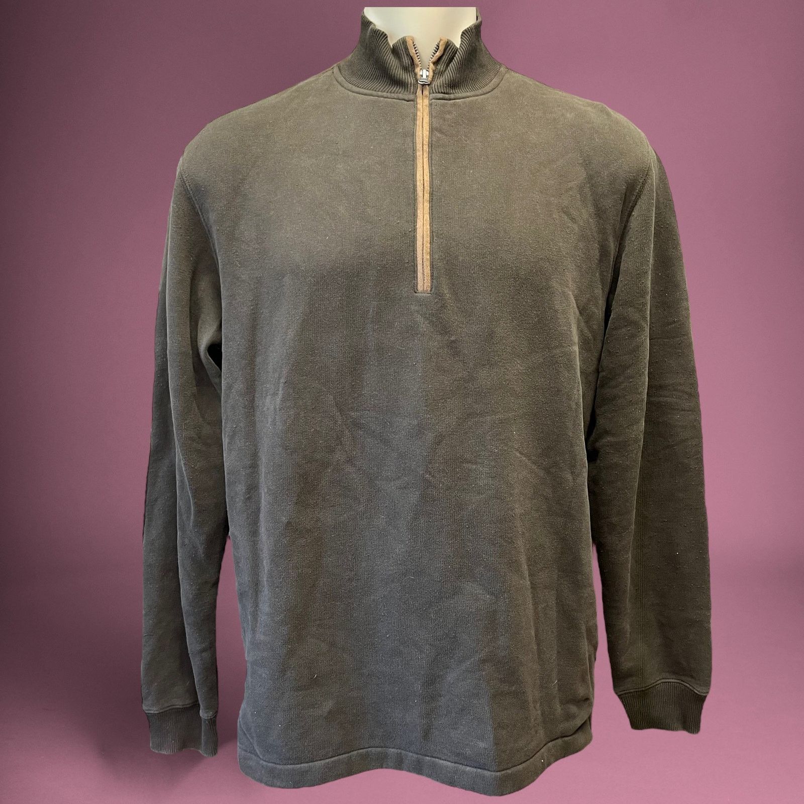 Other Woolrich Mens Medium Quarter Zip Elbow Pads Sweatshirt 00004 Size US M / EU 48-50 / 2 - 1 Thumbnail