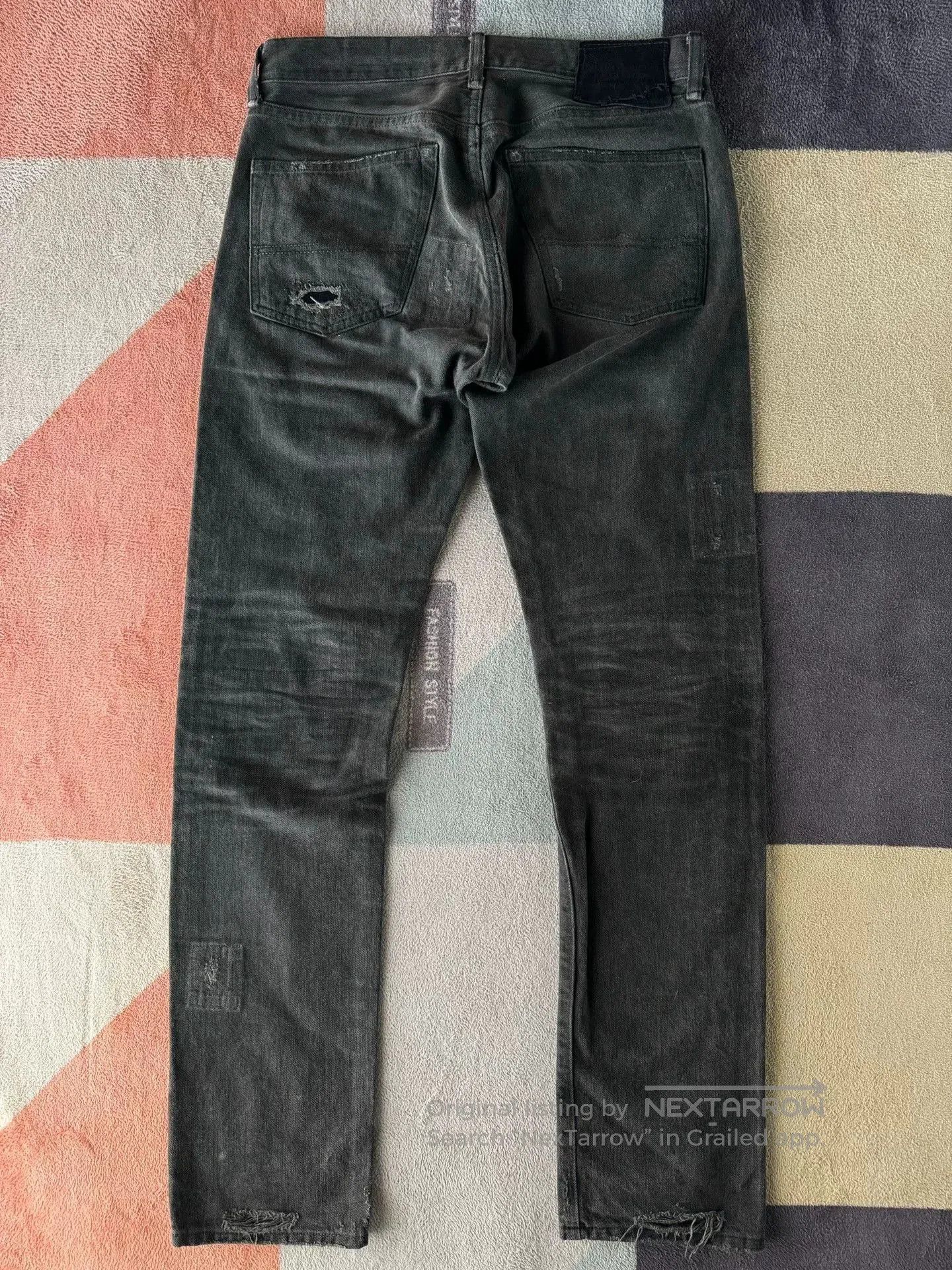 Denim & Supply Ralph Lauren Ralph Lauren Denim Supply Charcoal Patched Jeans. Size US 30 / EU 46 - 9 Thumbnail
